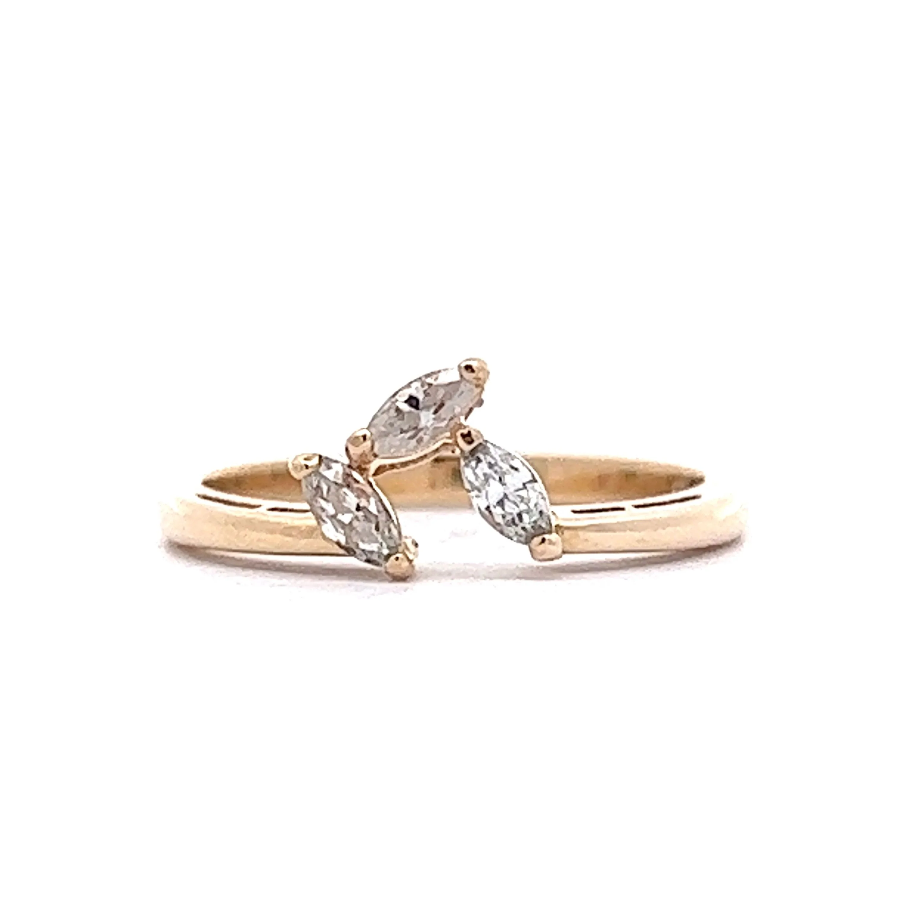 .33 Marquise Diamond Wedding Band in 14k Yellow Gold