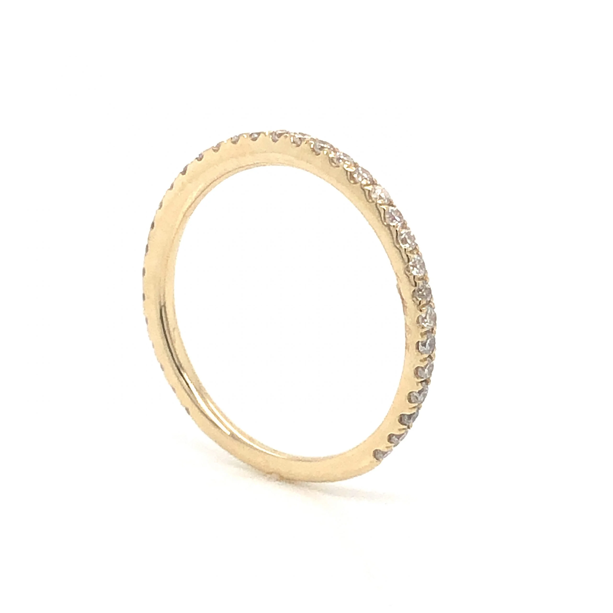 .33 Modern Diamond Wedding Band in 14k Yellow Gold - Image 4