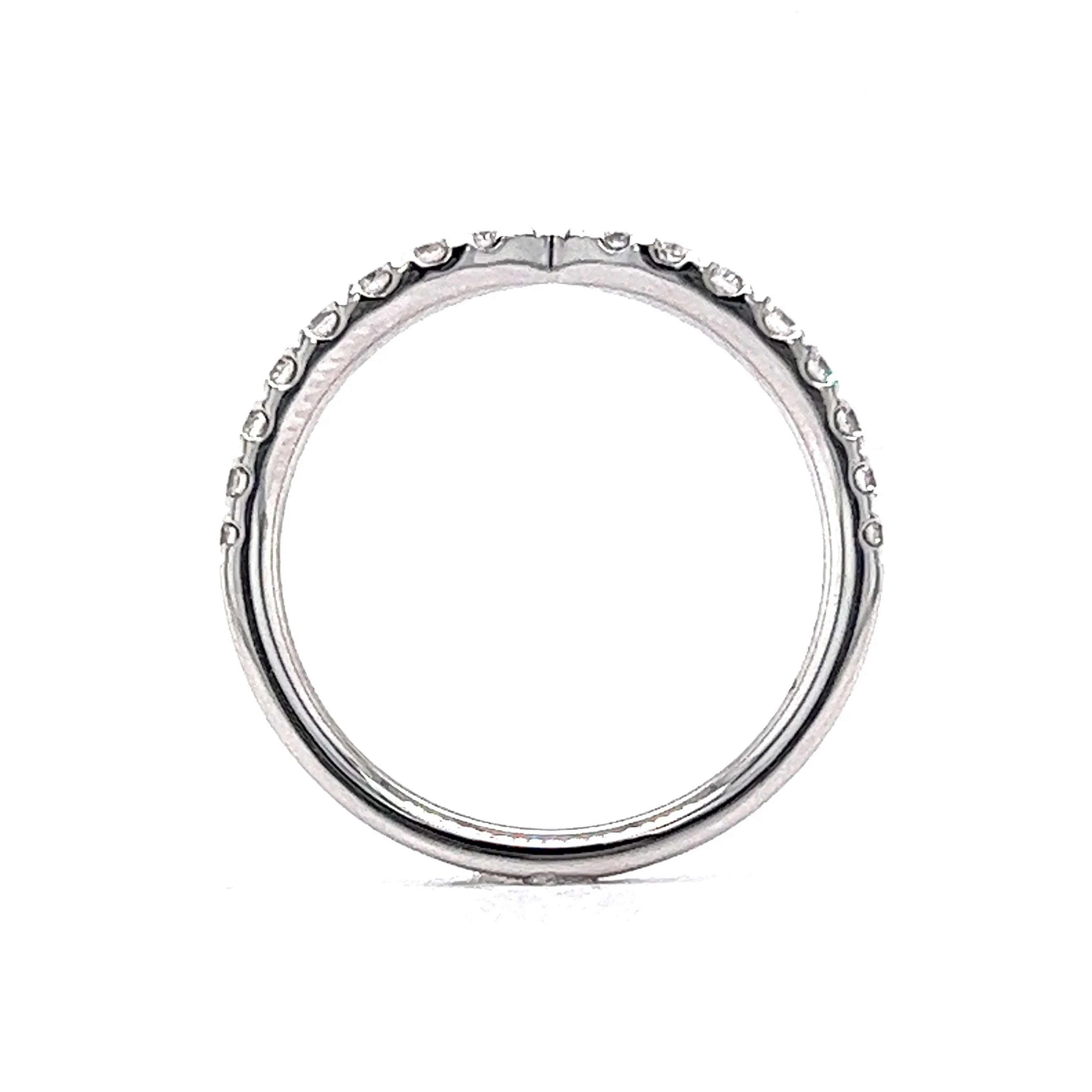 .33 Tapered Diamond Half-Eternity Band in 18k White Gold - Image 4