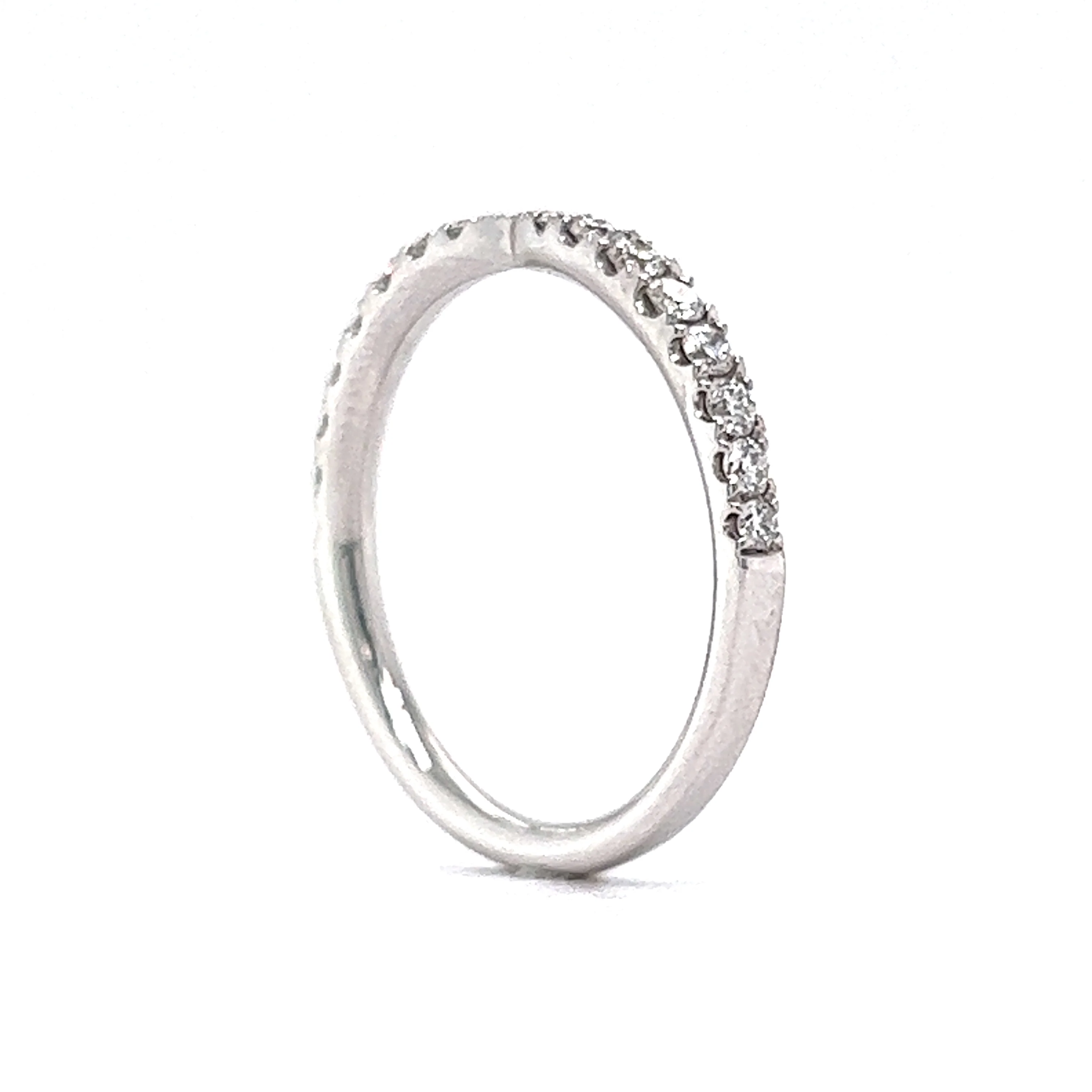 .33 Tapered Diamond Half-Eternity Band in 18k White Gold - Image 5
