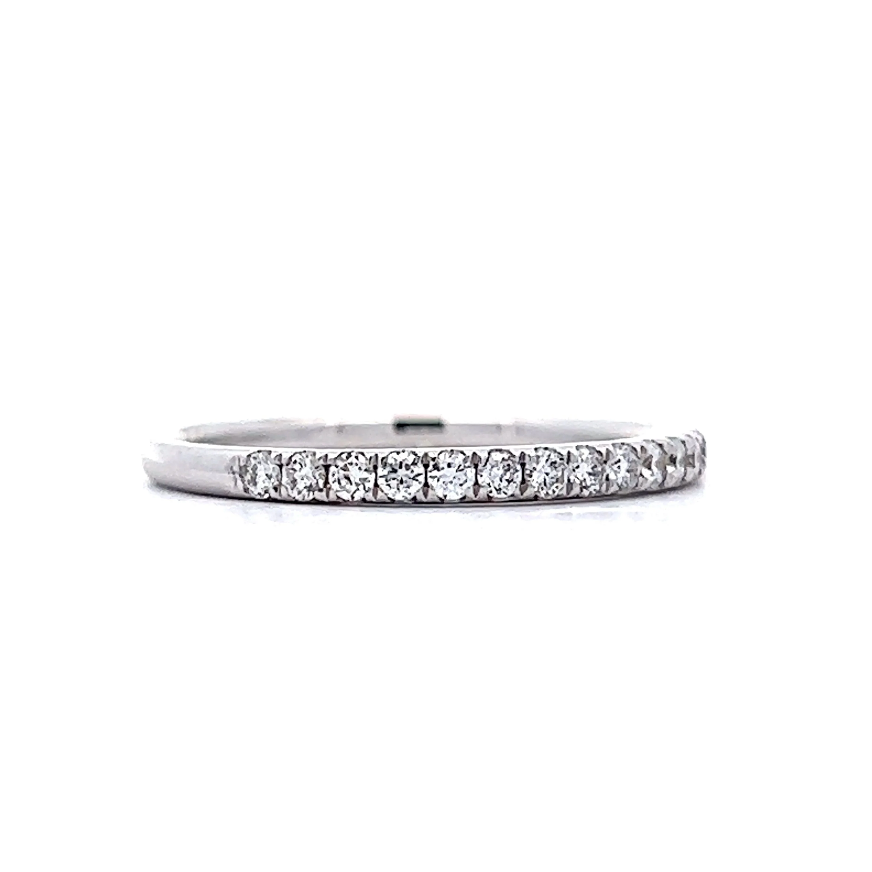 .33 Thin Diamond Wedding Band in 14k White Gold - Image 2