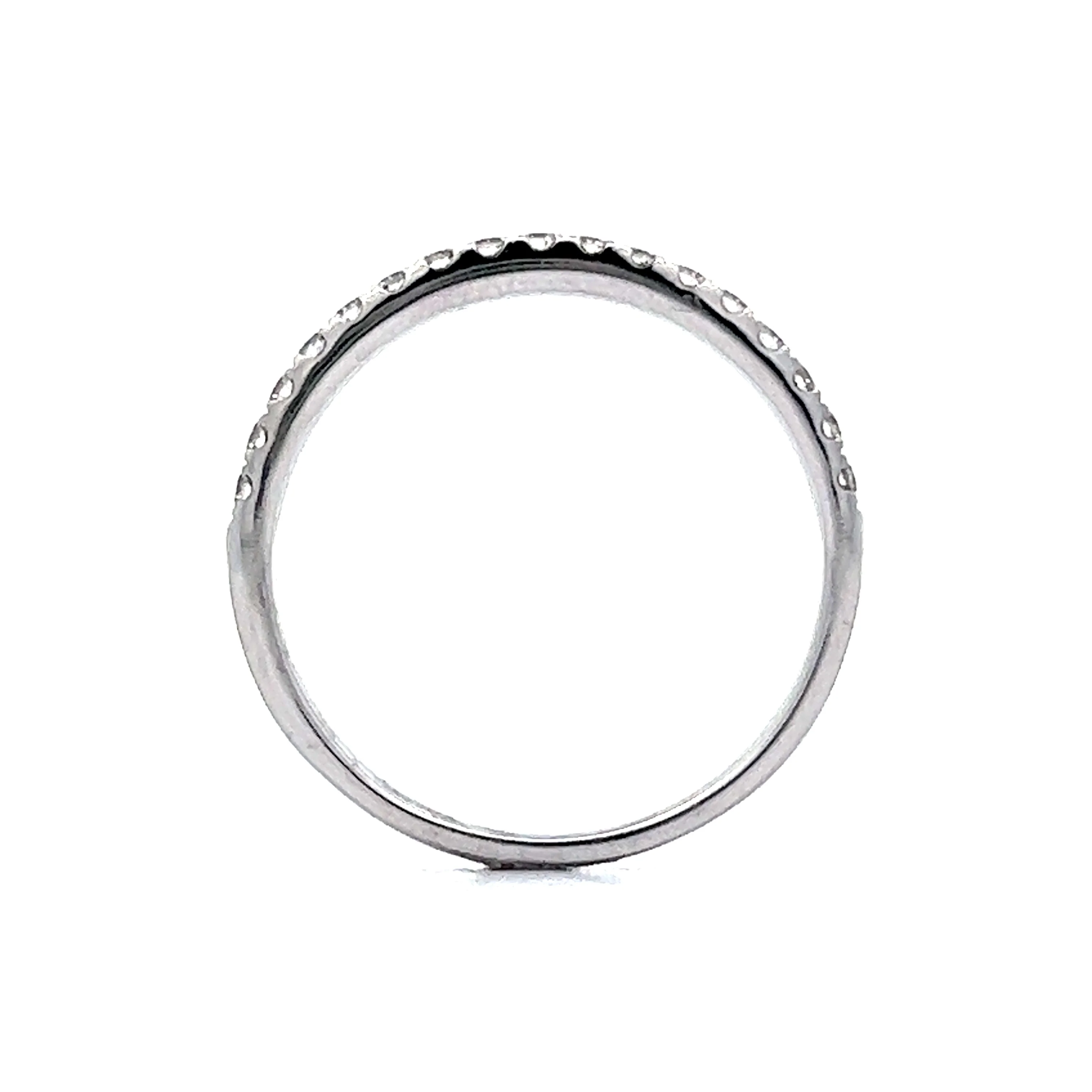 .33 Thin Diamond Wedding Band in 14k White Gold - Image 4