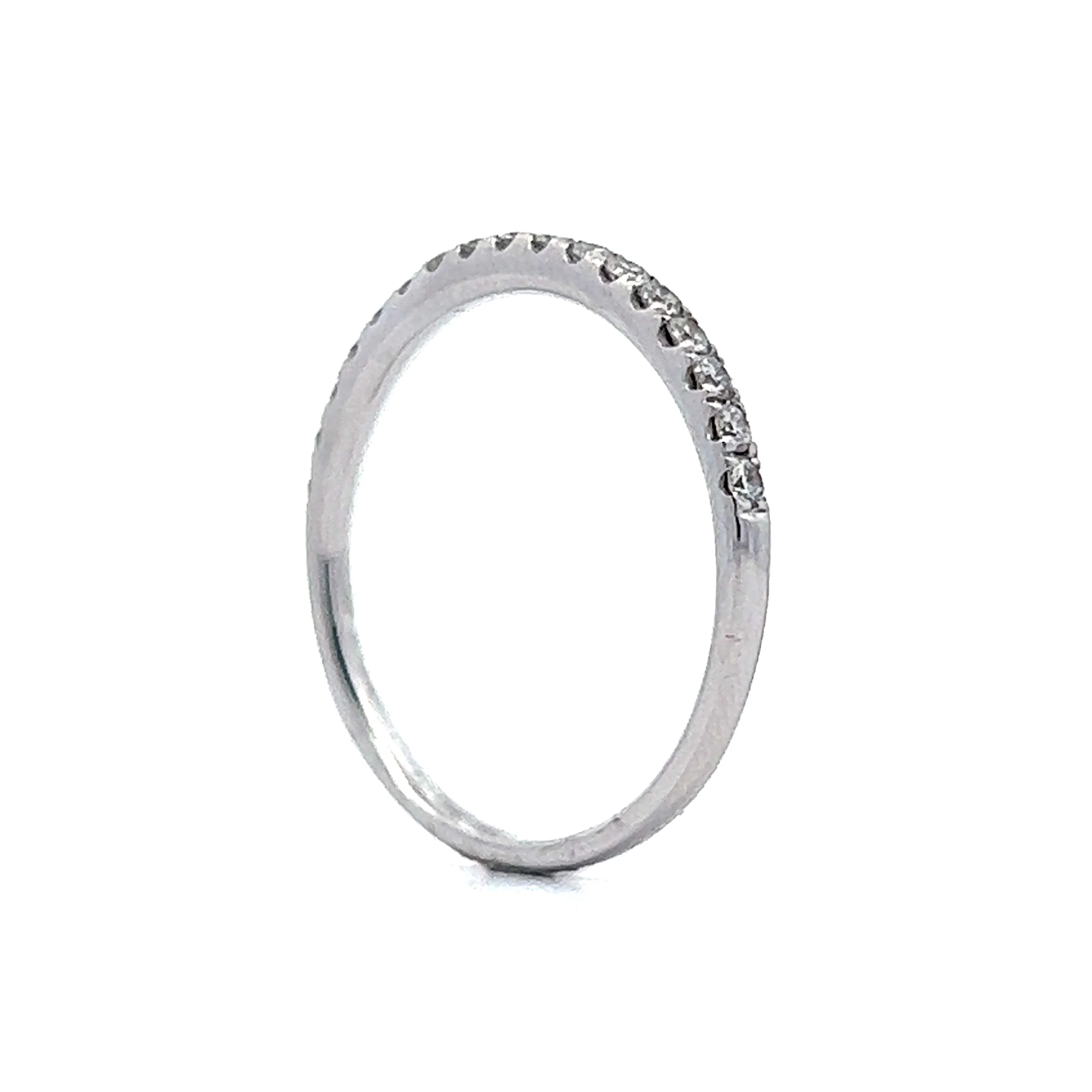 .33 Thin Diamond Wedding Band in 14k White Gold - Image 5