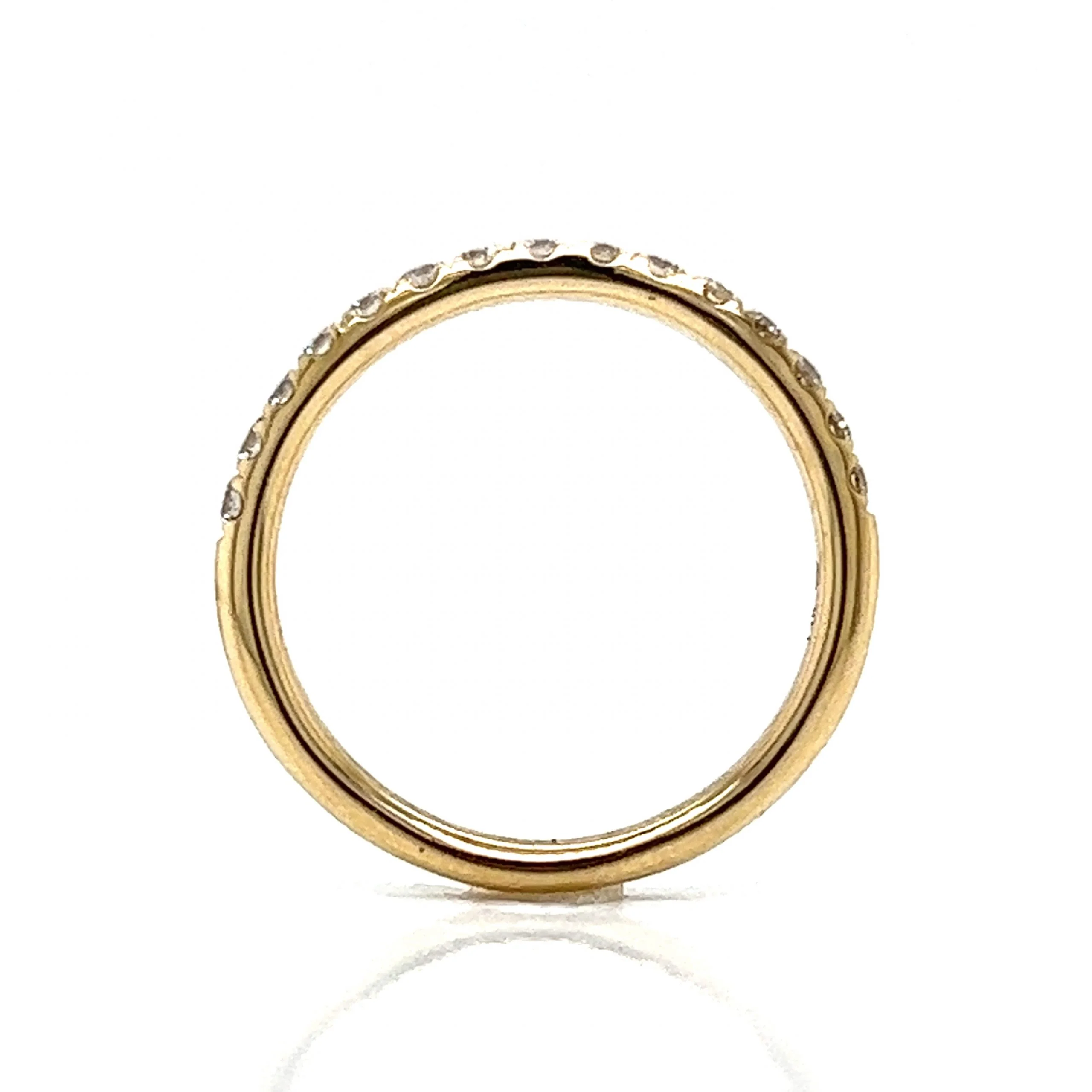 .34 Classic Round Diamond Wedding Band in 14k Yellow Gold - Image 4