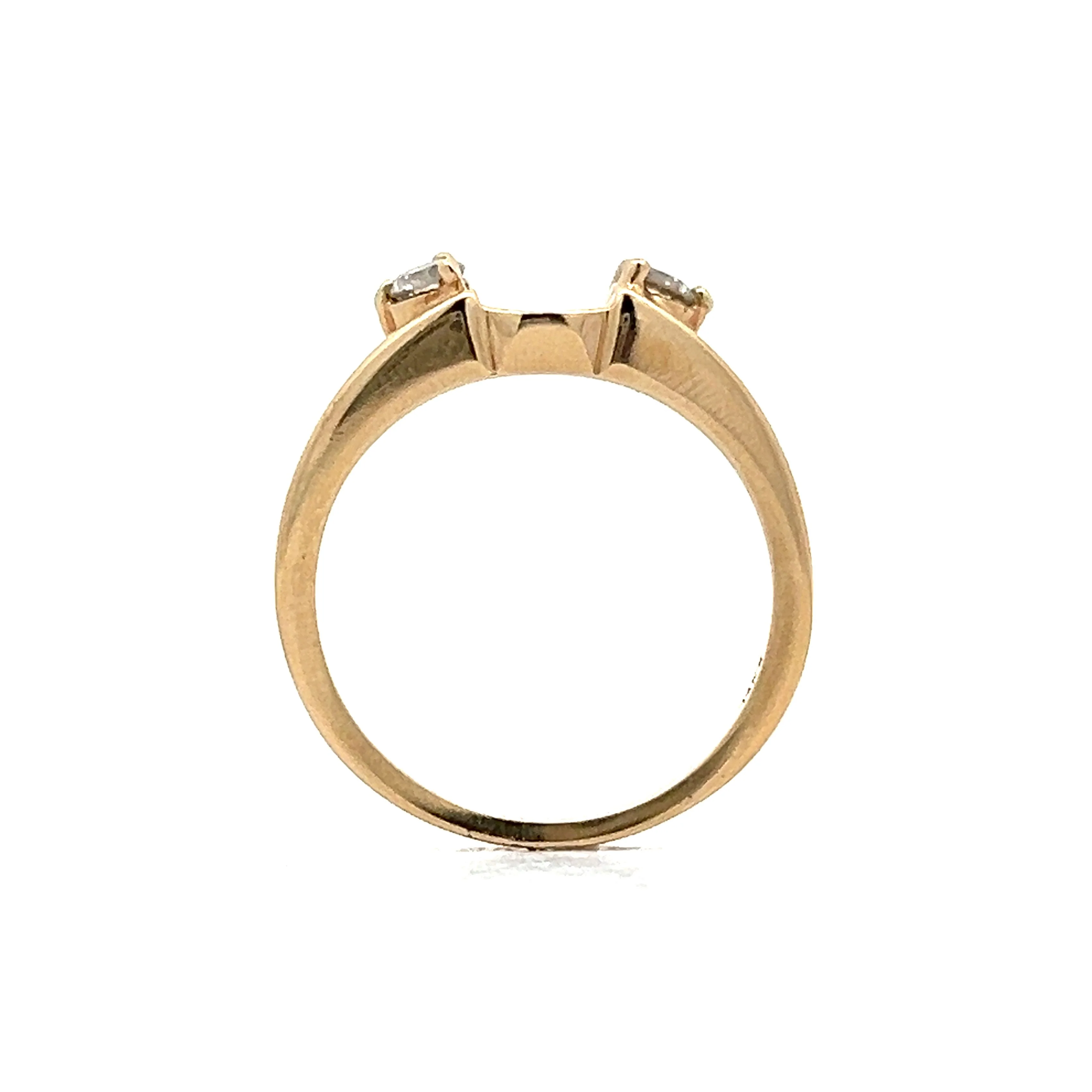 .34 Diamond Ring Guard Wedding Band in Yellow Gold - Image 4