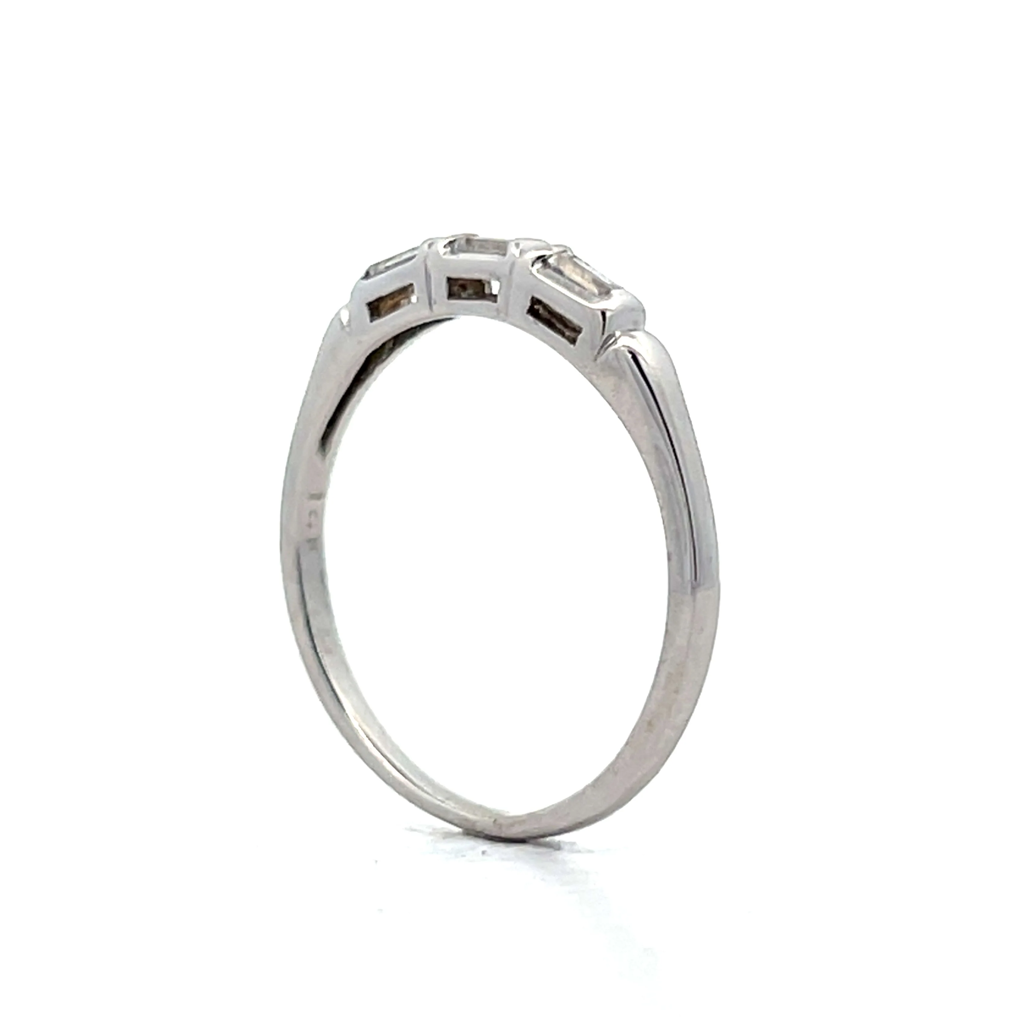 .35 Antique Deco Diamond Bridal Set in 14k White Gold - Image 13