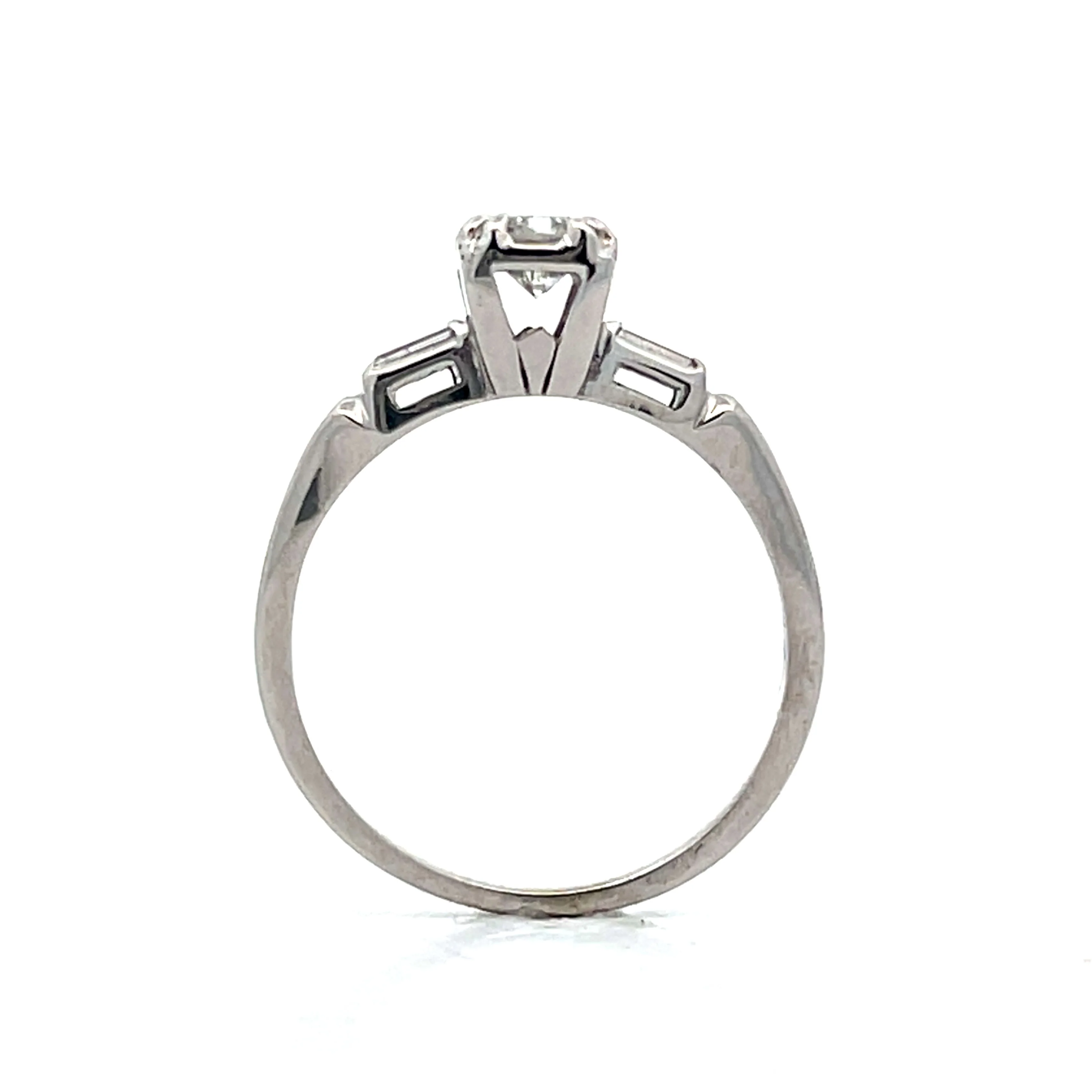 .35 Antique Deco Diamond Bridal Set in 14k White Gold - Image 7