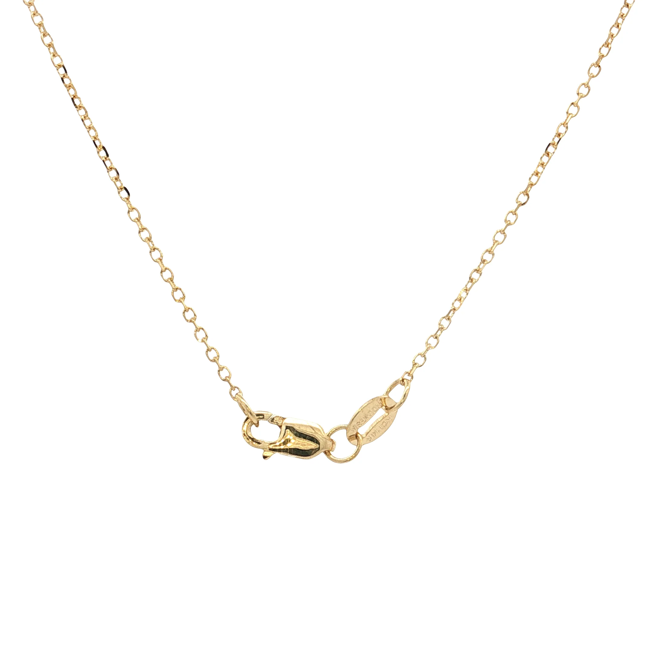 .35 Diamond Pendant Necklace 14k Yellow Gold - Image 4