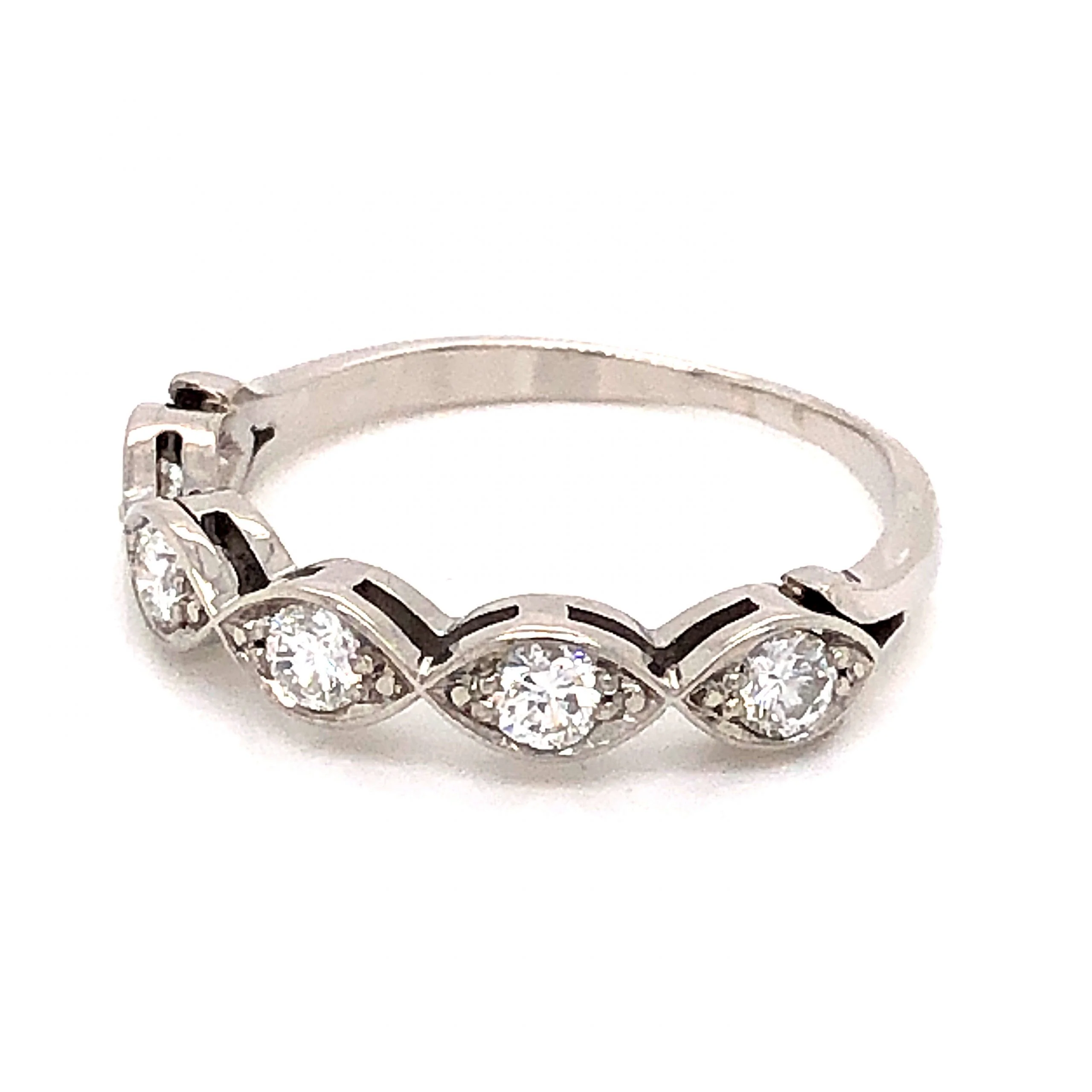 .35 Marquise Diamond Wedding Band in Platinum - Image 2