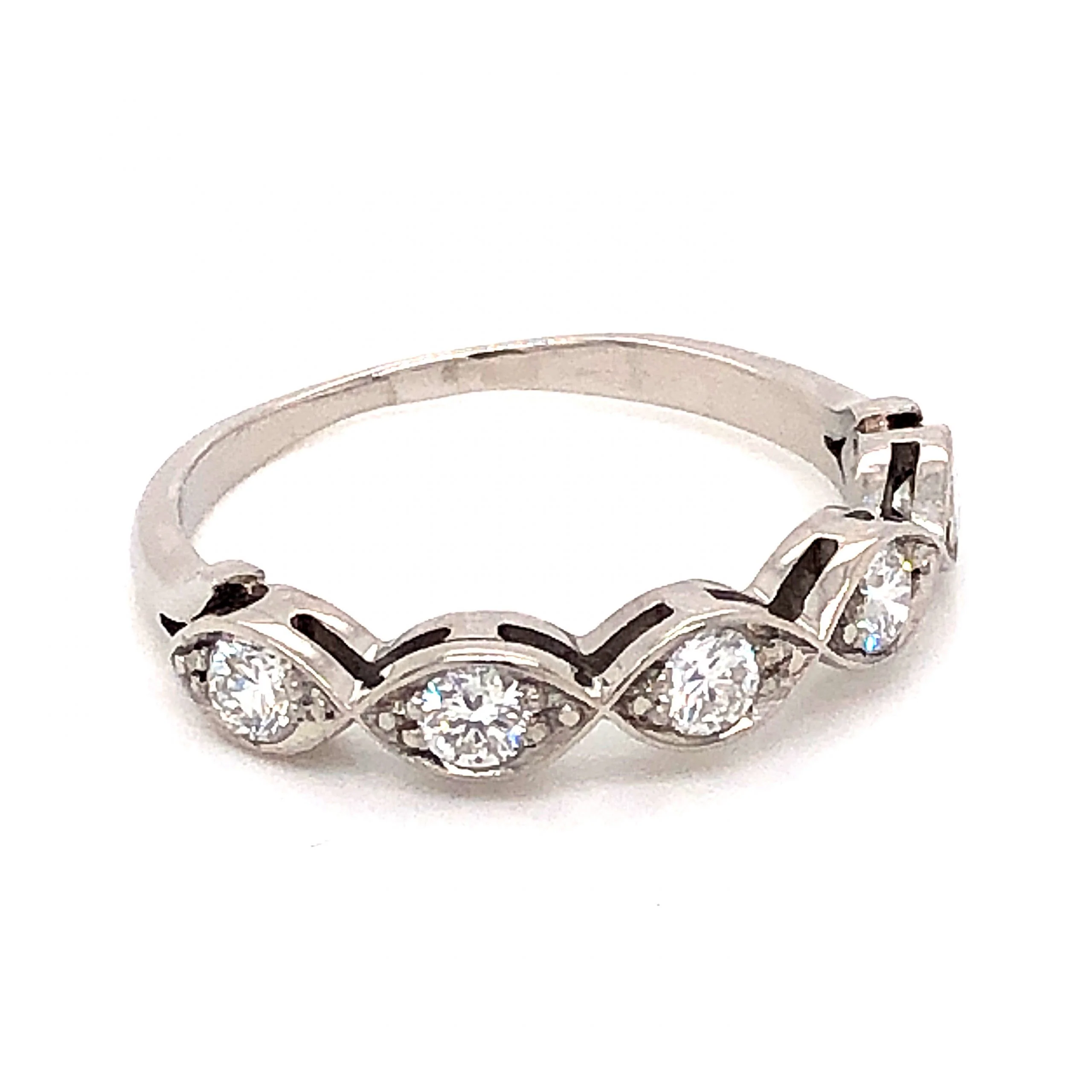 .35 Marquise Diamond Wedding Band in Platinum - Image 3