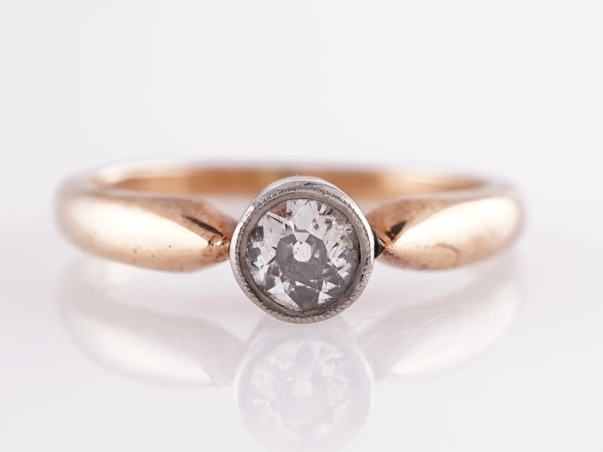 .35 Vintage Edwardian Diamond Engagement Ring in 18K