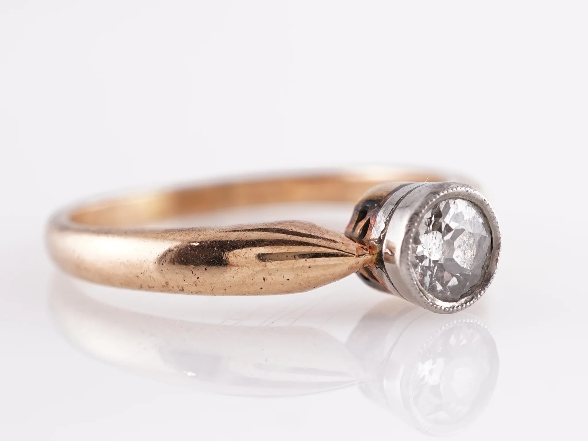 .35 Vintage Edwardian Diamond Engagement Ring in 18K - Image 4