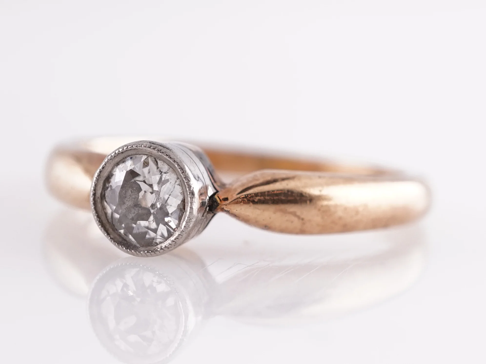 .35 Vintage Edwardian Diamond Engagement Ring in 18K - Image 5