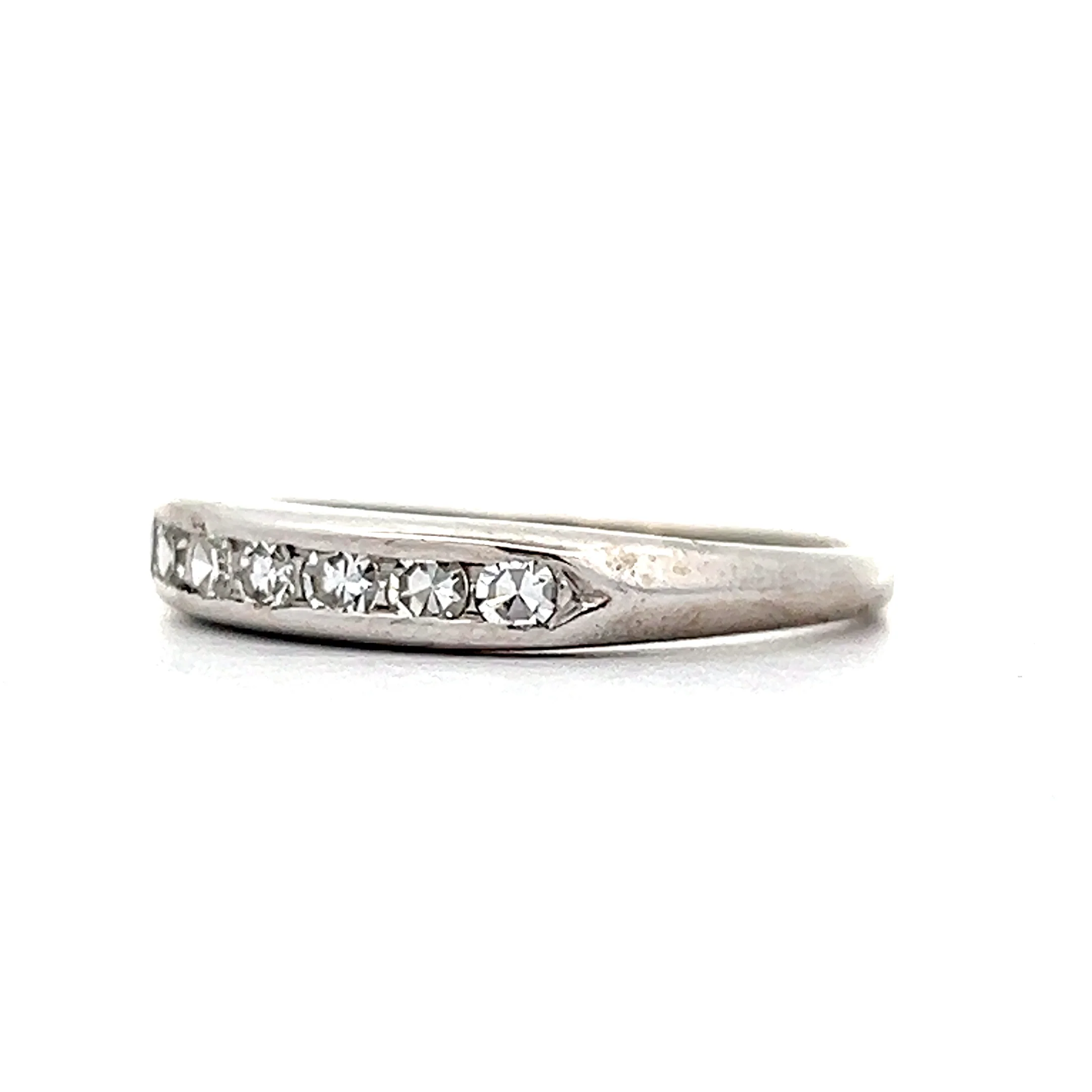 .35 Vintage Single Cut Diamond Band in 18k - Image 2