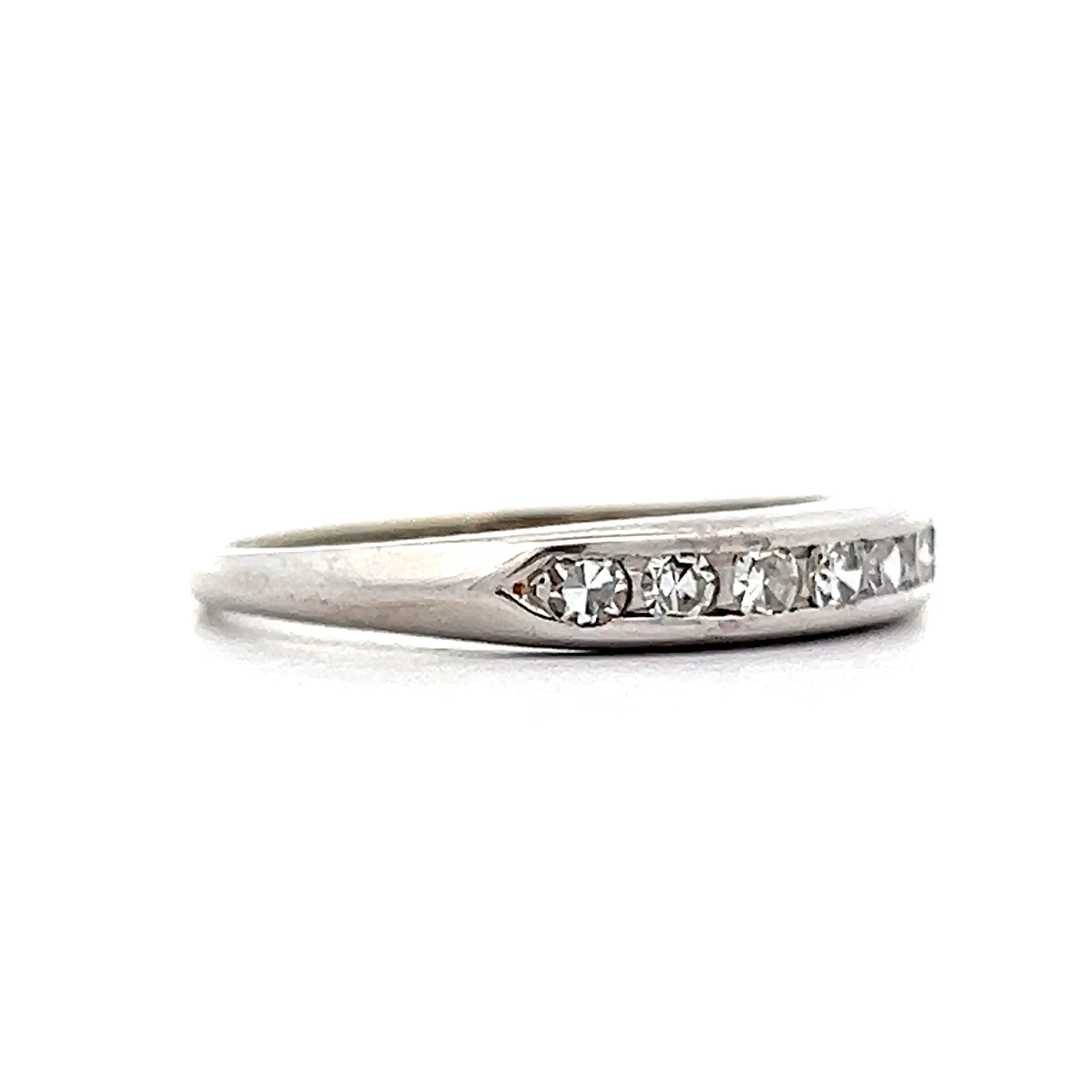 .35 Vintage Single Cut Diamond Band in 18k - Image 3