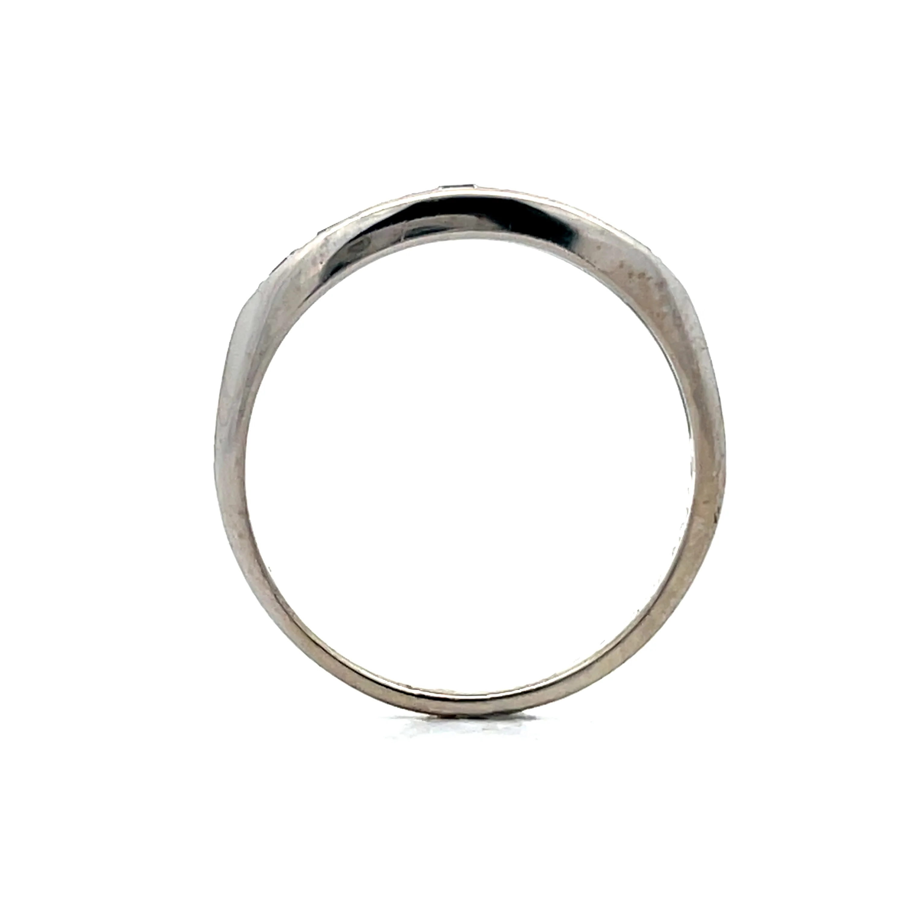 .35 Vintage Single Cut Diamond Band in 18k - Image 4