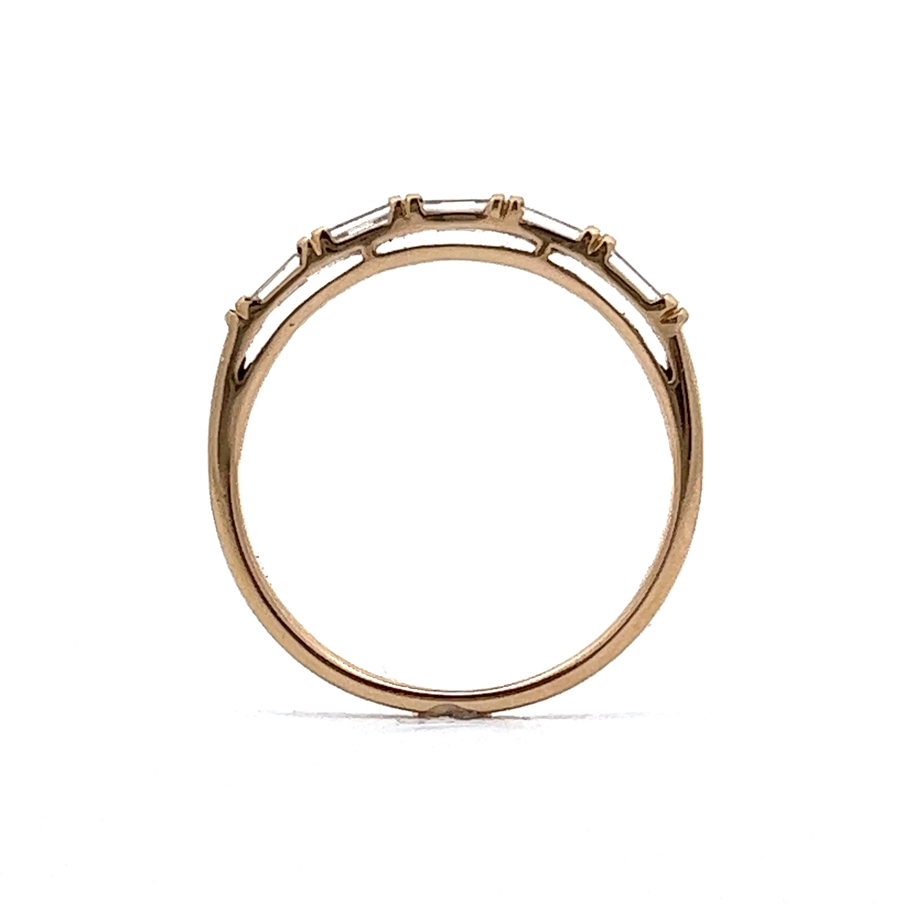 .35 Baguette Diamond Wedding Band in 14k Yellow Gold - Image 4