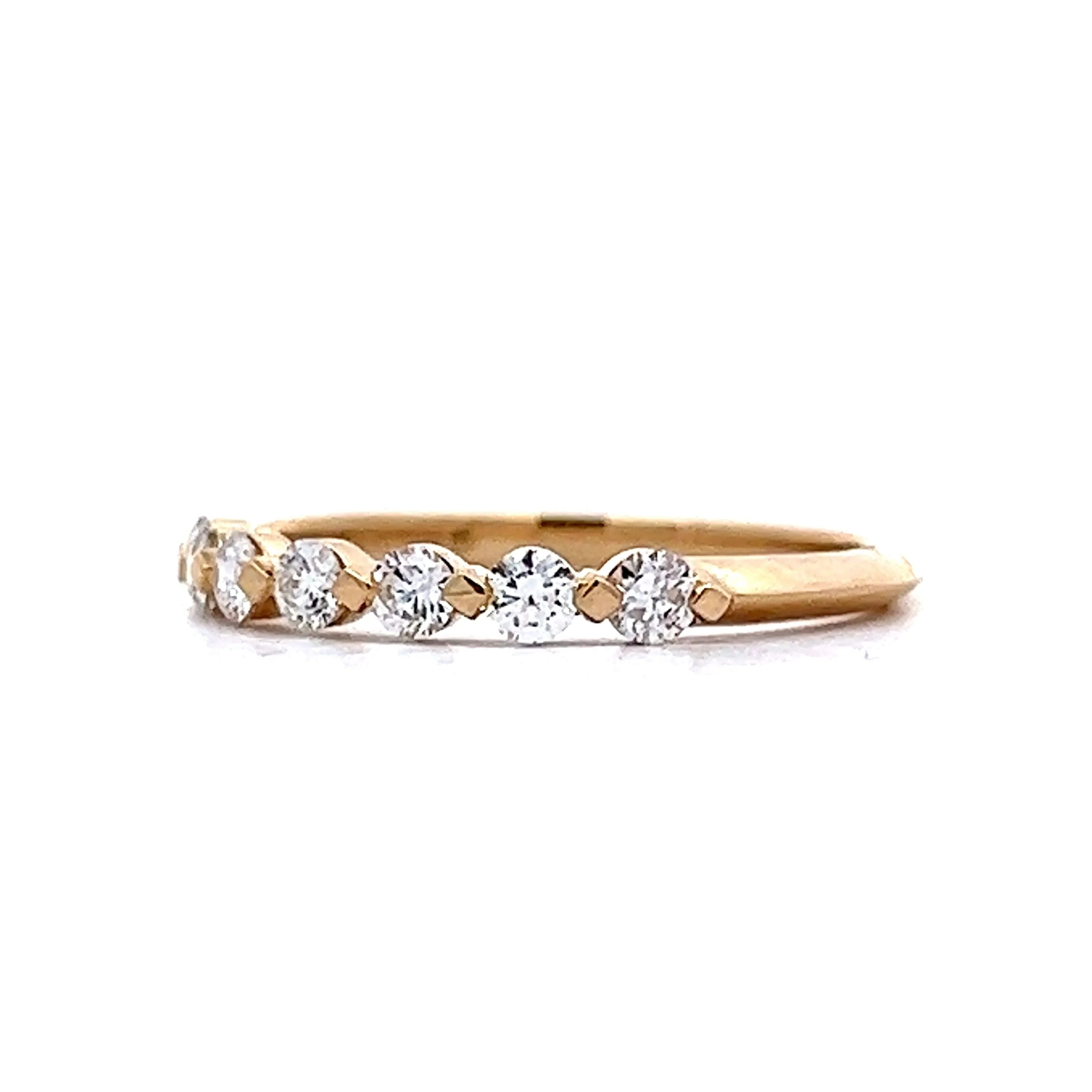.35 Brilliant Diamond Wedding Band in 14k Yellow Gold - Image 2