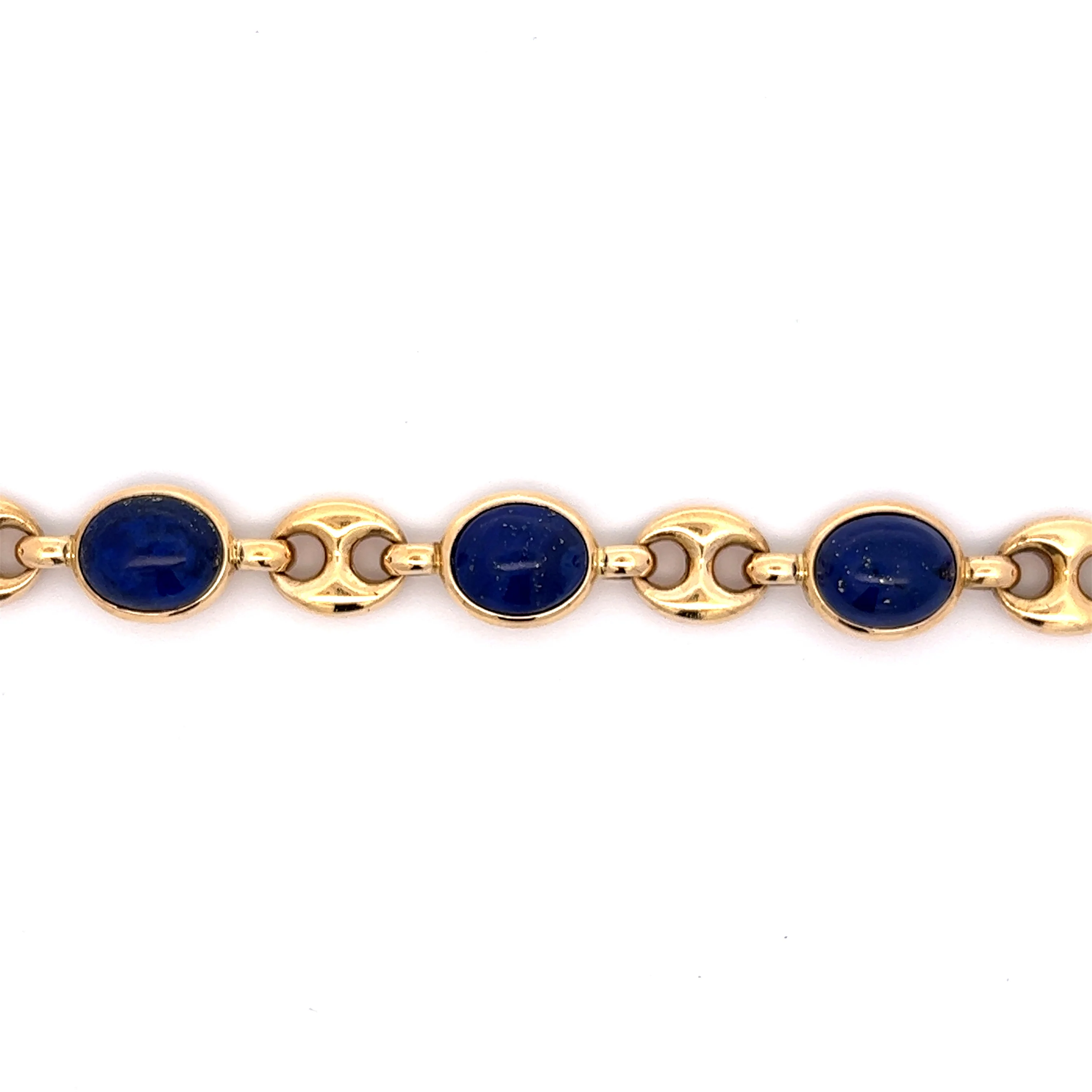 36.90 Lapis Lazuli Cabochon Bracelet in 18k Yellow Gold - Image 4