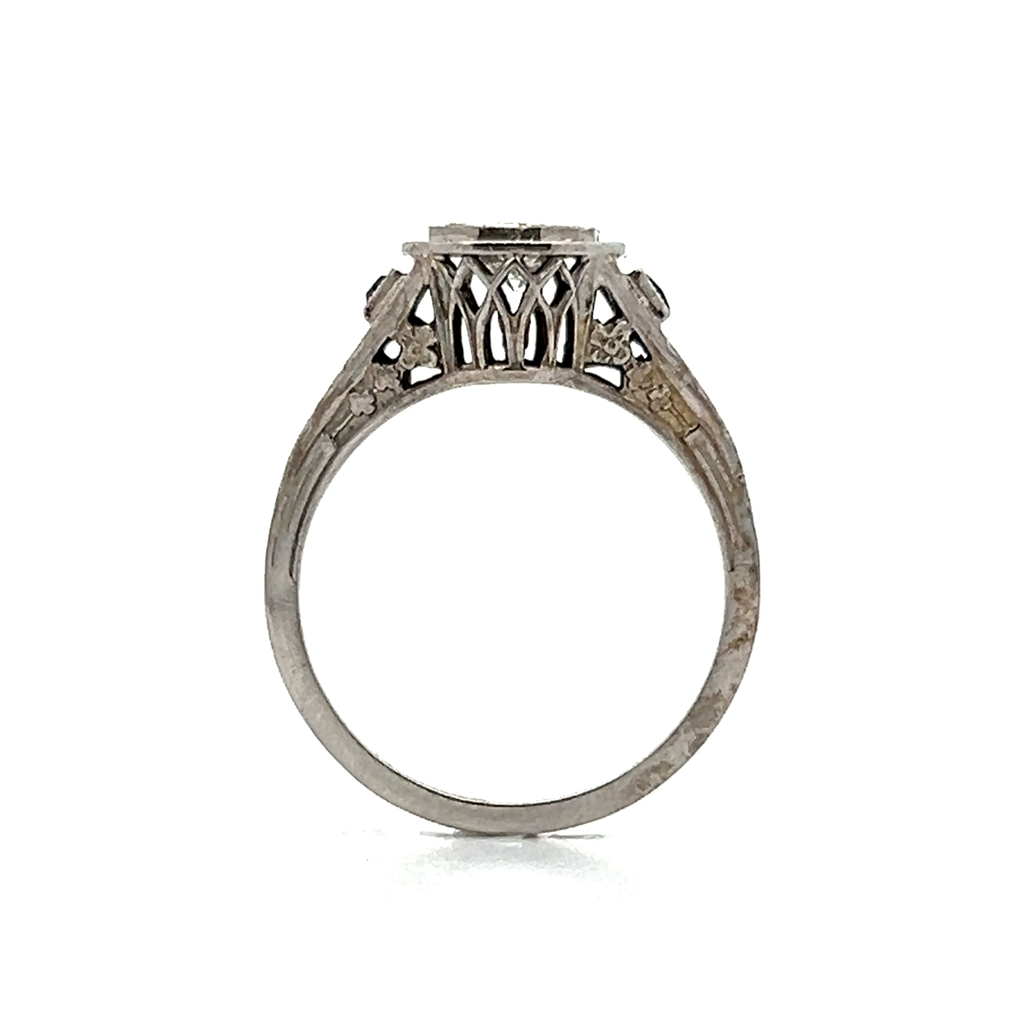 .36 Antique Art Deco Diamond Engagement Ring in 18k - Image 5