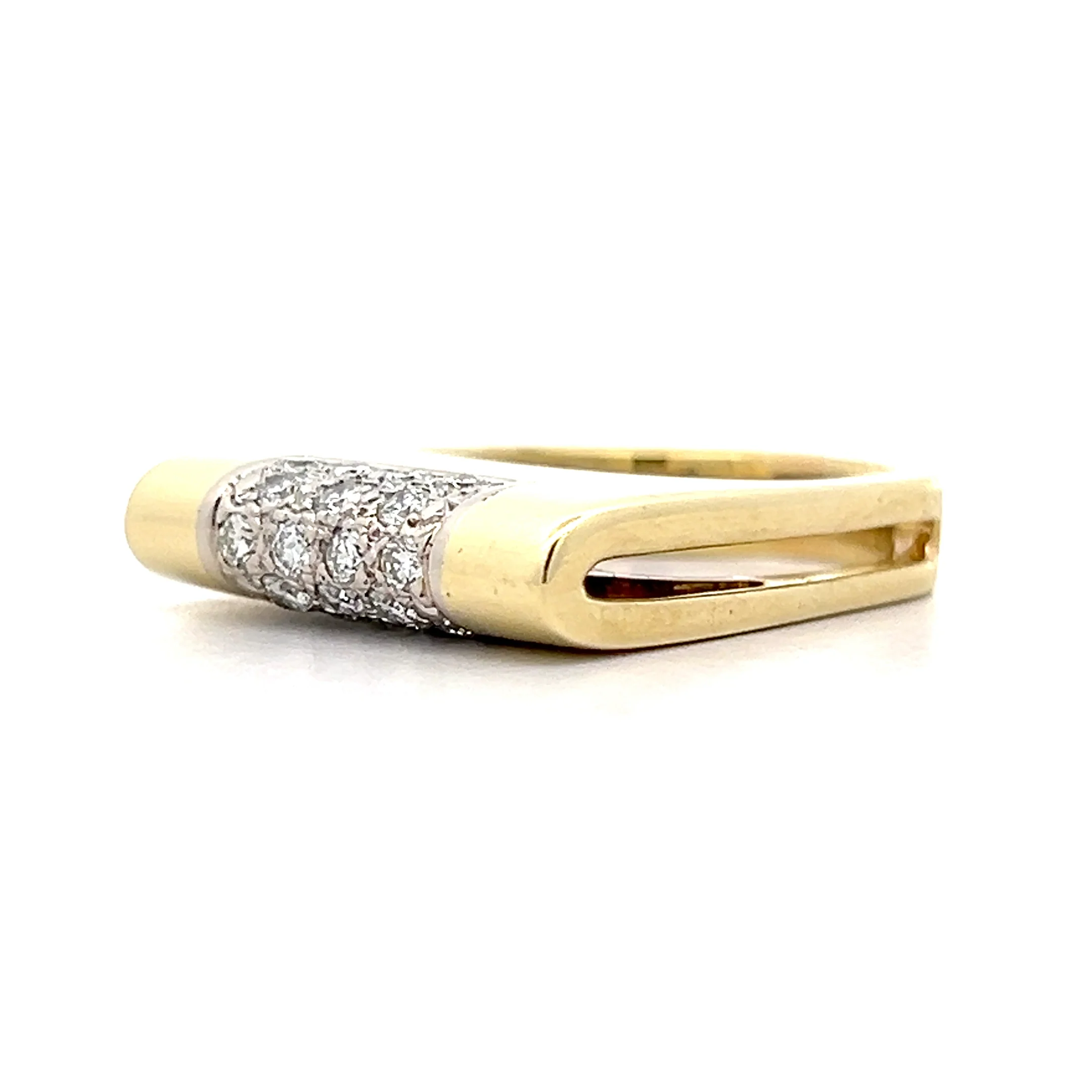.36 Diamond Saddle Style Cocktail Ring in 18k - Image 2