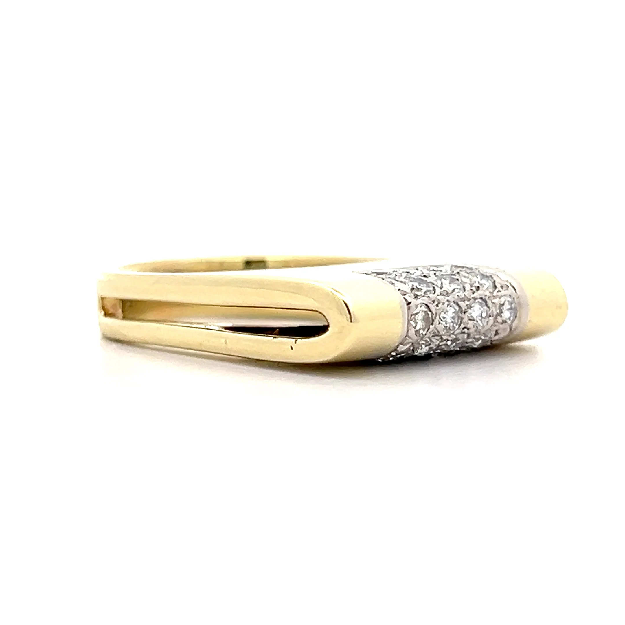 .36 Diamond Saddle Style Cocktail Ring in 18k - Image 3