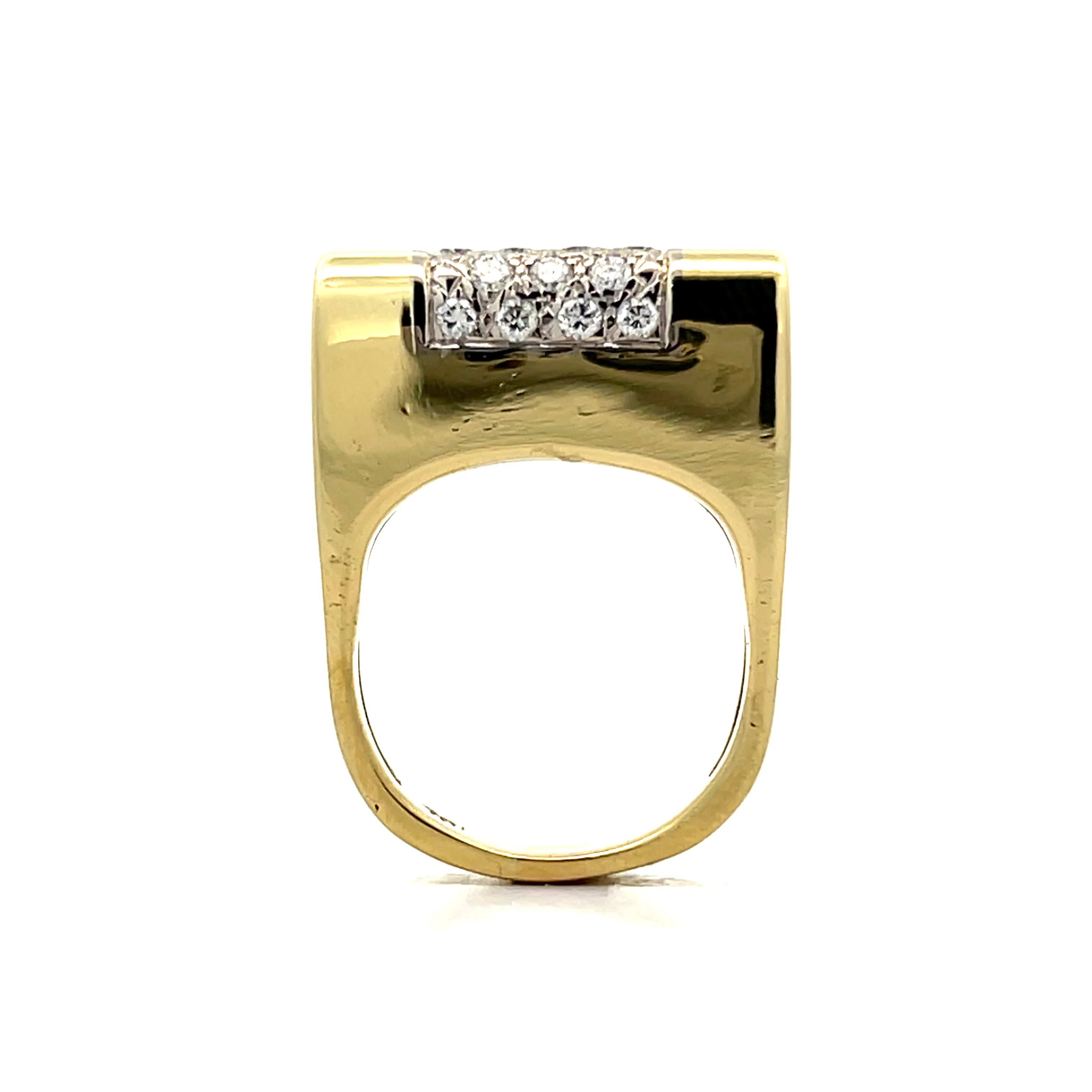 .36 Diamond Saddle Style Cocktail Ring in 18k - Image 4