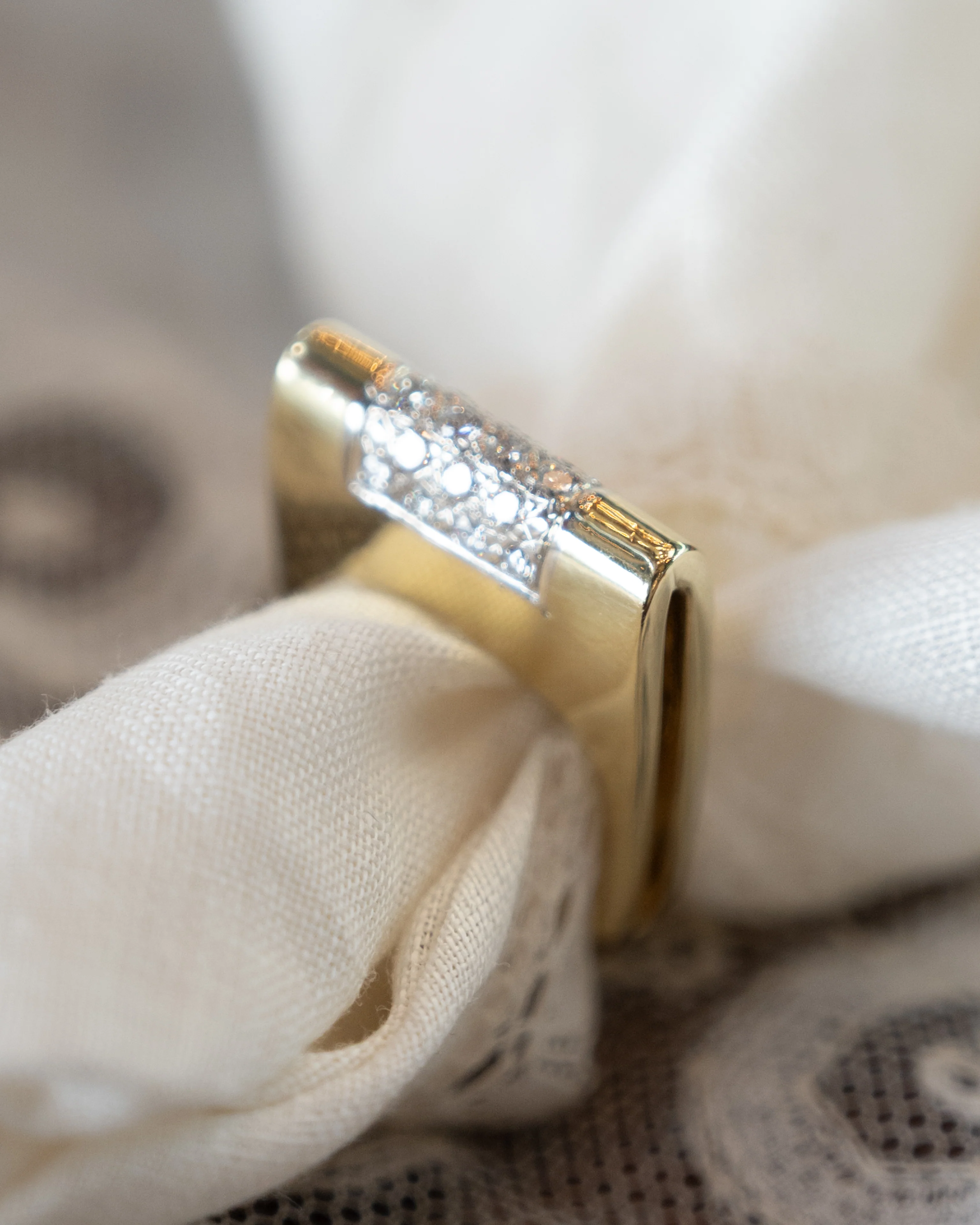 .36 Diamond Saddle Style Cocktail Ring in 18k - Image 6