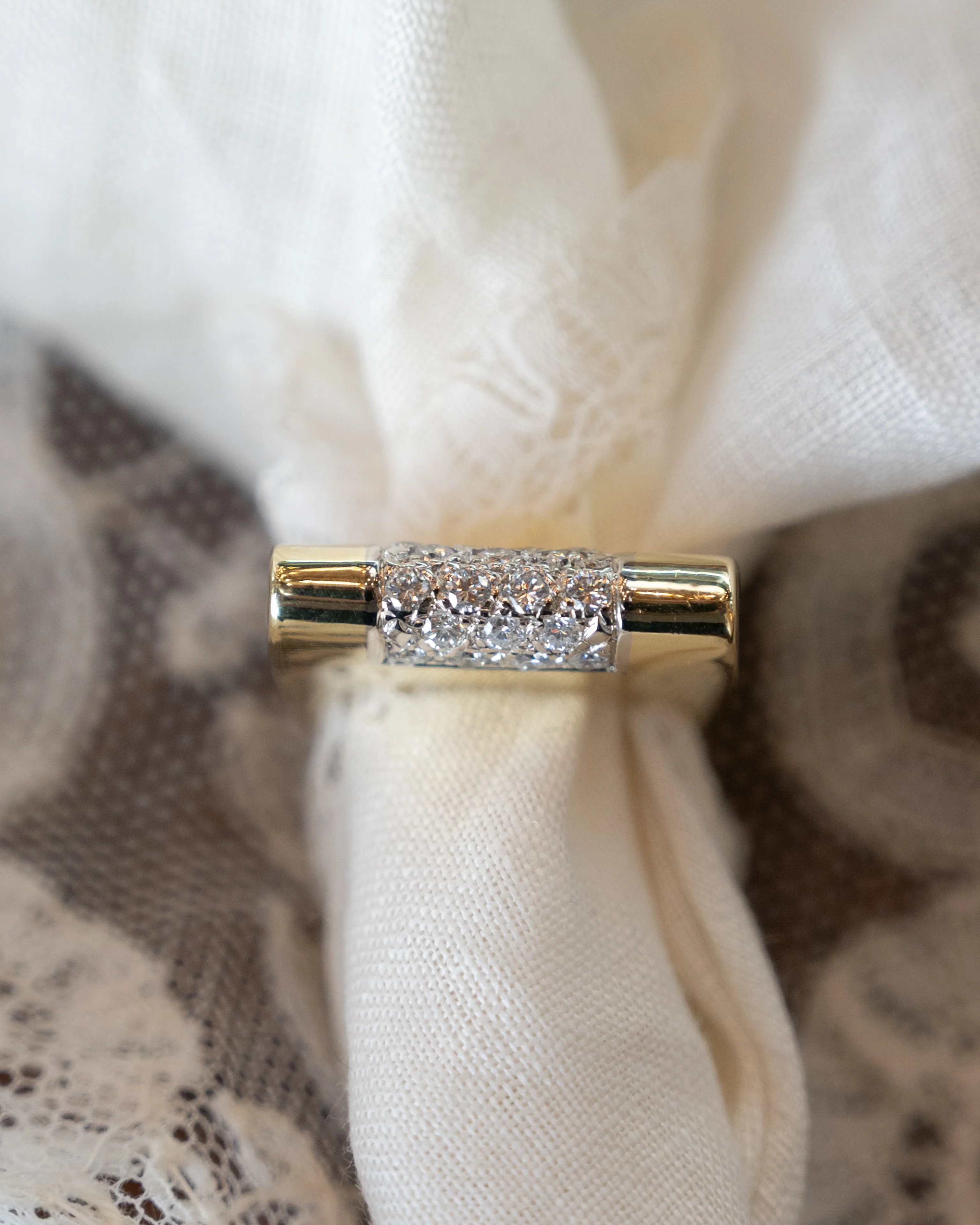 .36 Diamond Saddle Style Cocktail Ring in 18k - Image 7