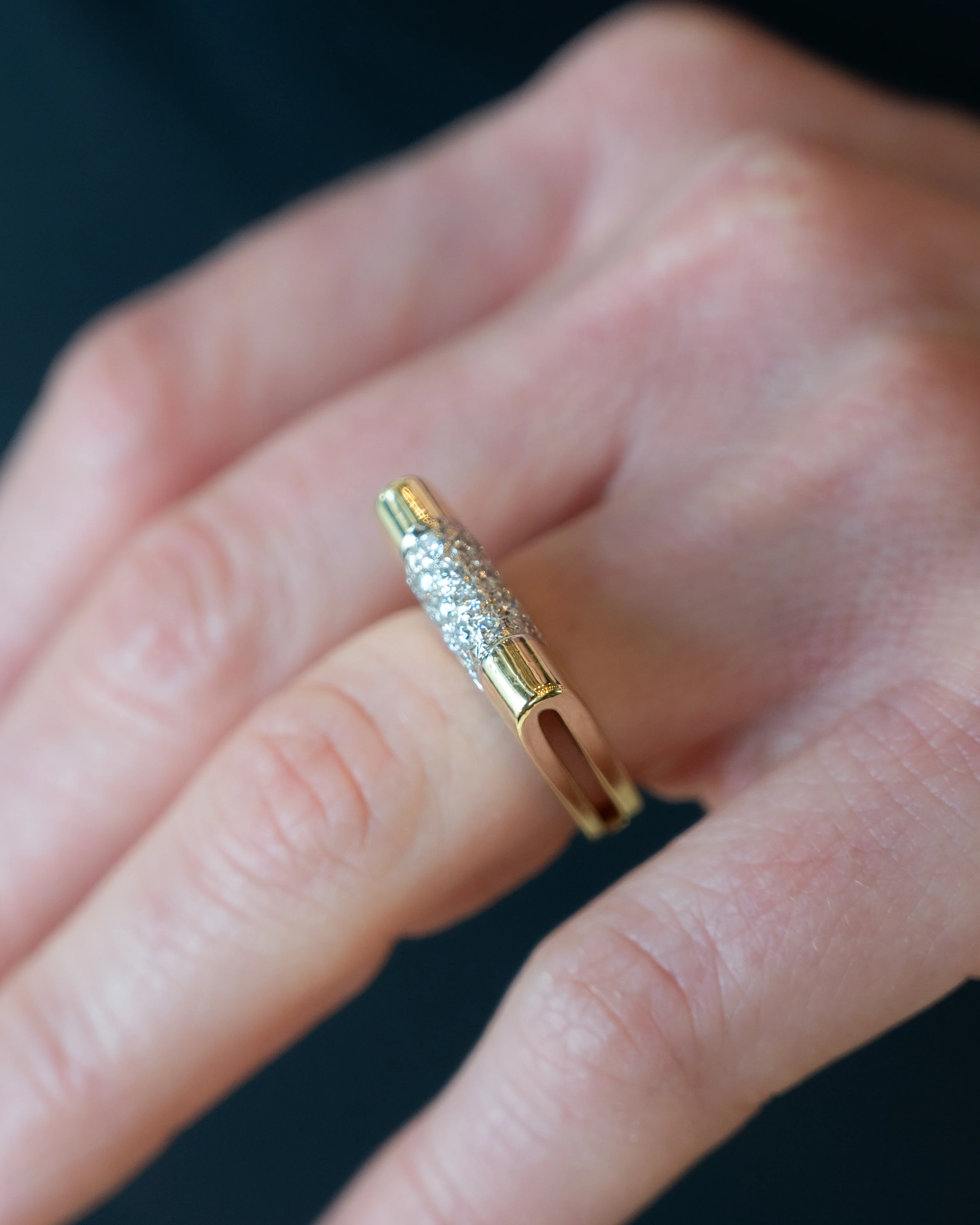 .36 Diamond Saddle Style Cocktail Ring in 18k - Image 8
