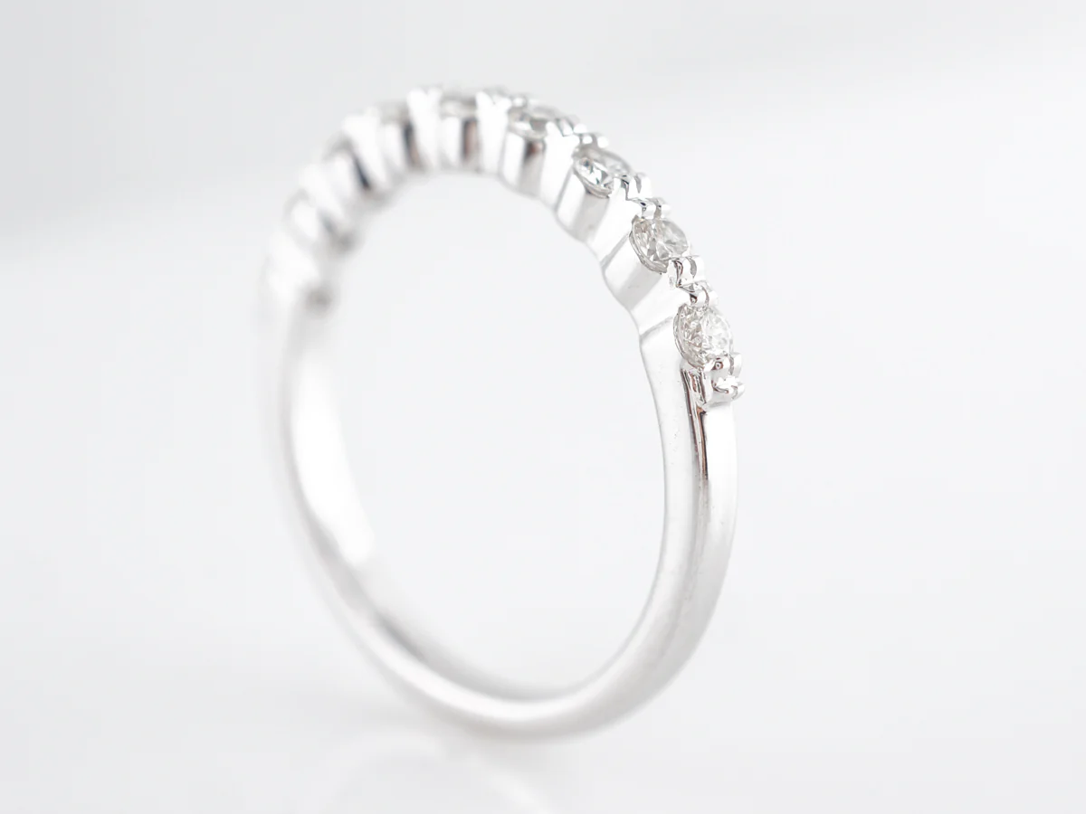 .36 Diamond Wedding Band in 14k White Gold - Image 5