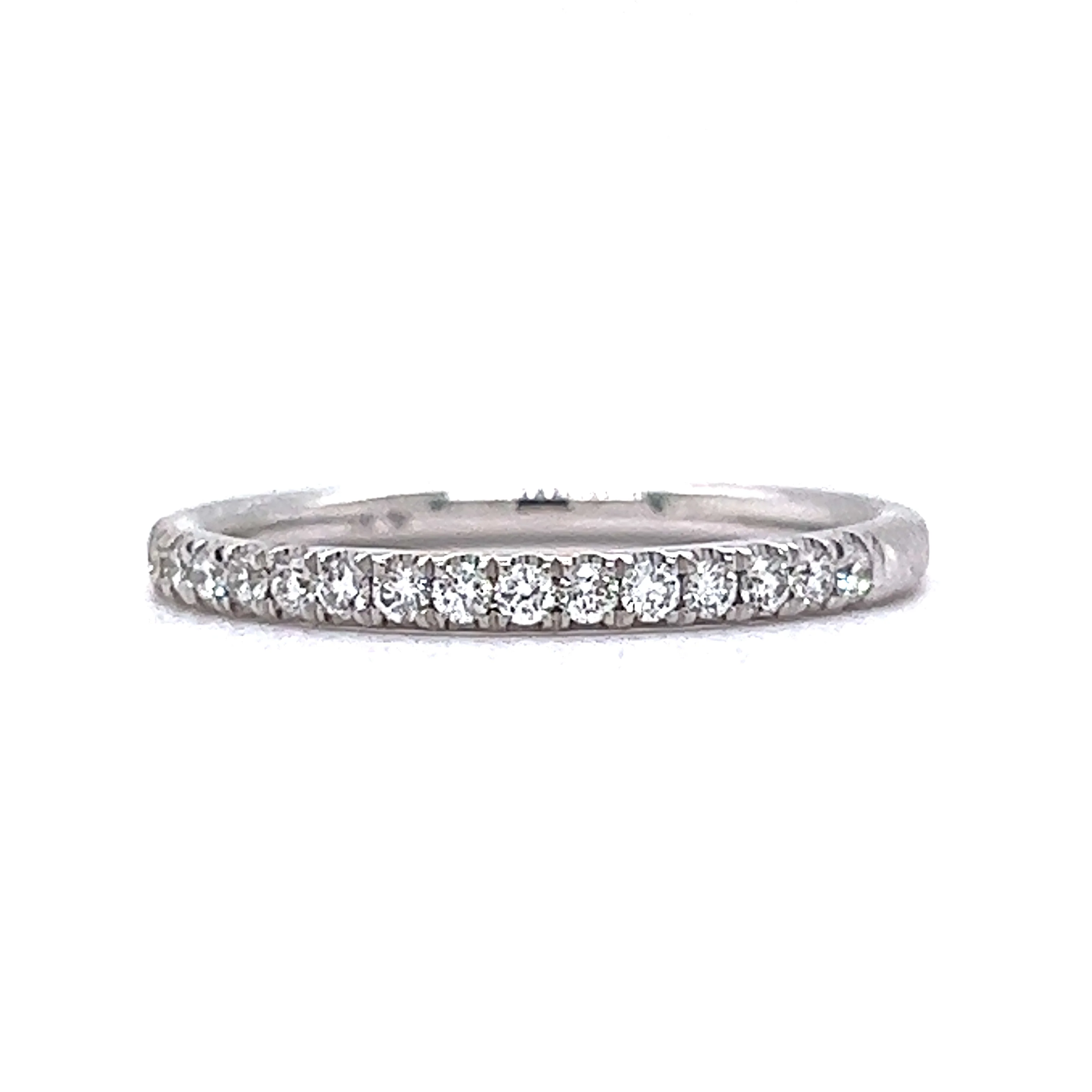 .36 Round Brilliant Diamond Wedding Band in 14k White Gold - Image 2
