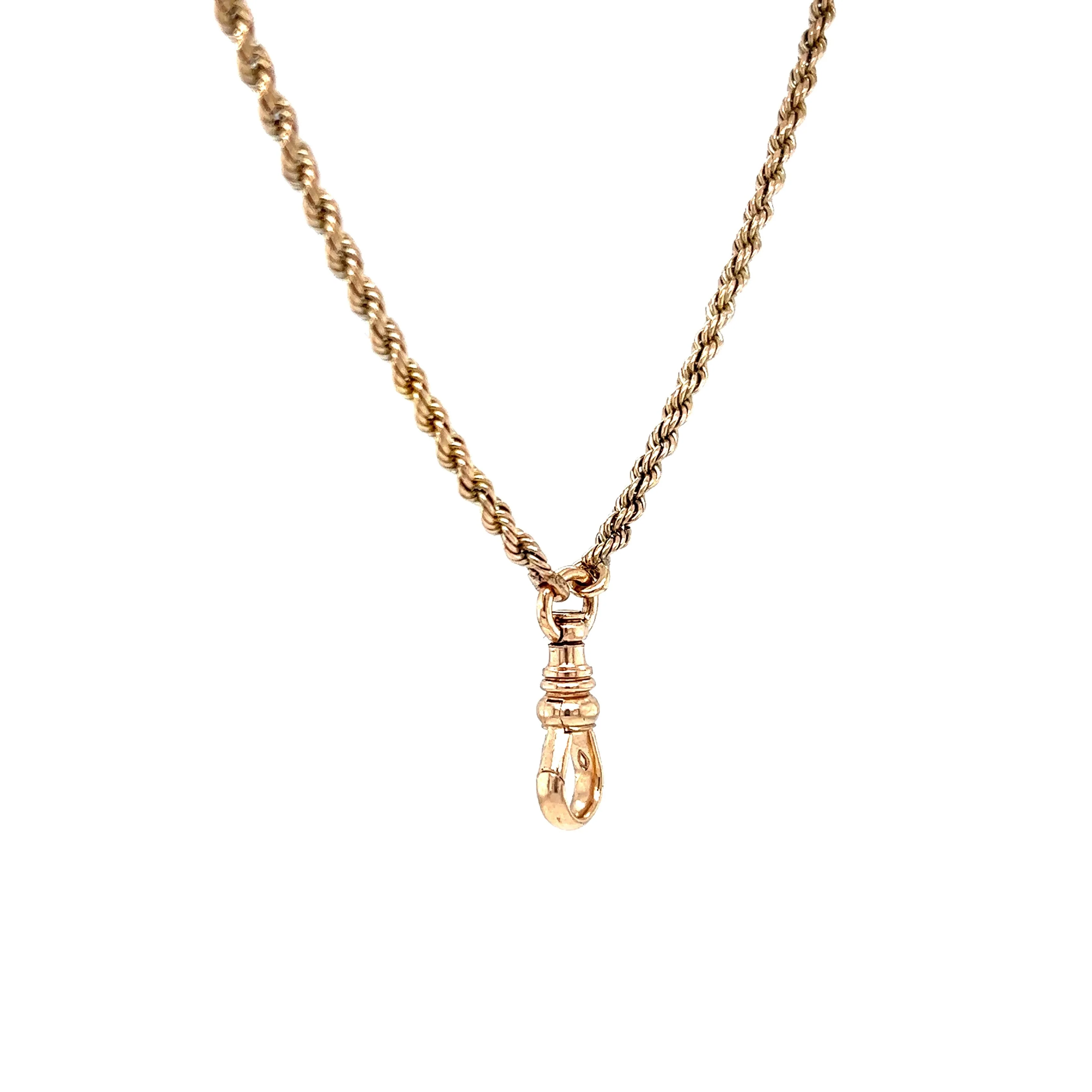 36 Inch Victorian Fob Rope Chain Necklace in 9k Yellow Gold - Image 2