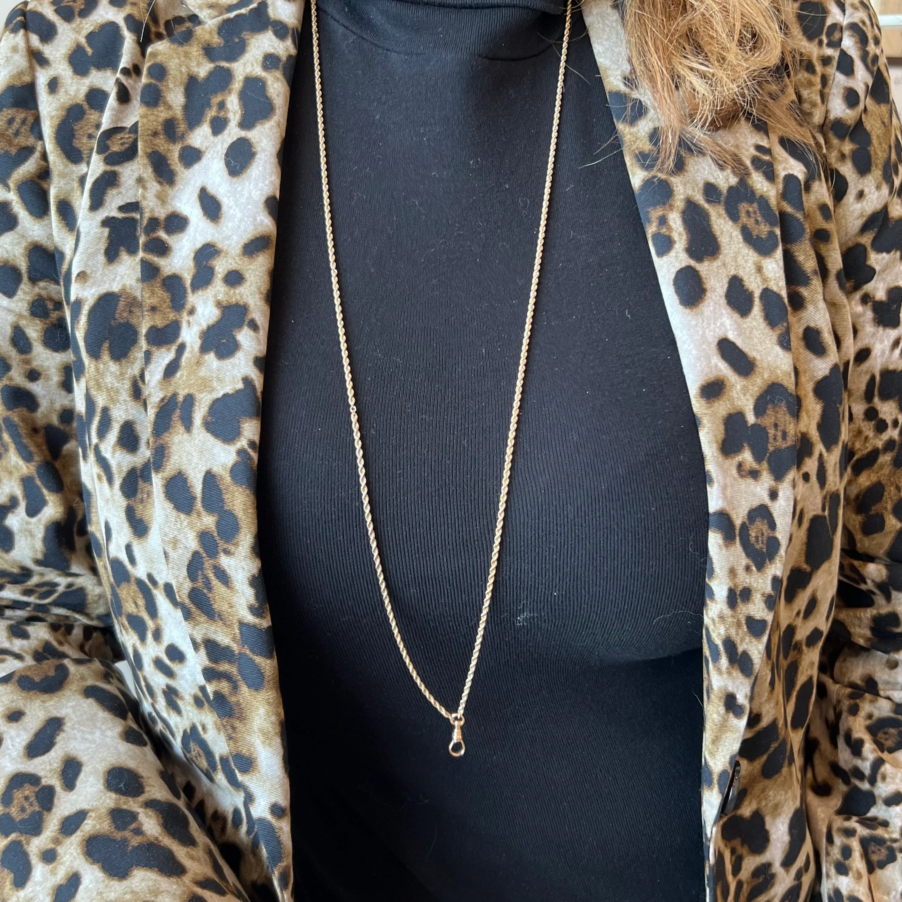 36 Inch Victorian Fob Rope Chain Necklace in 9k Yellow Gold - Image 4