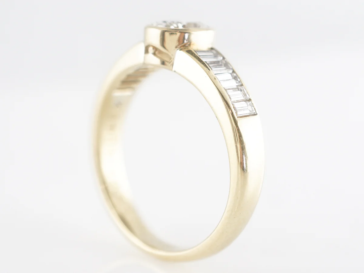 .36 Oval Diamond Engagement Ring in 18k Yellow Gold - Image 5
