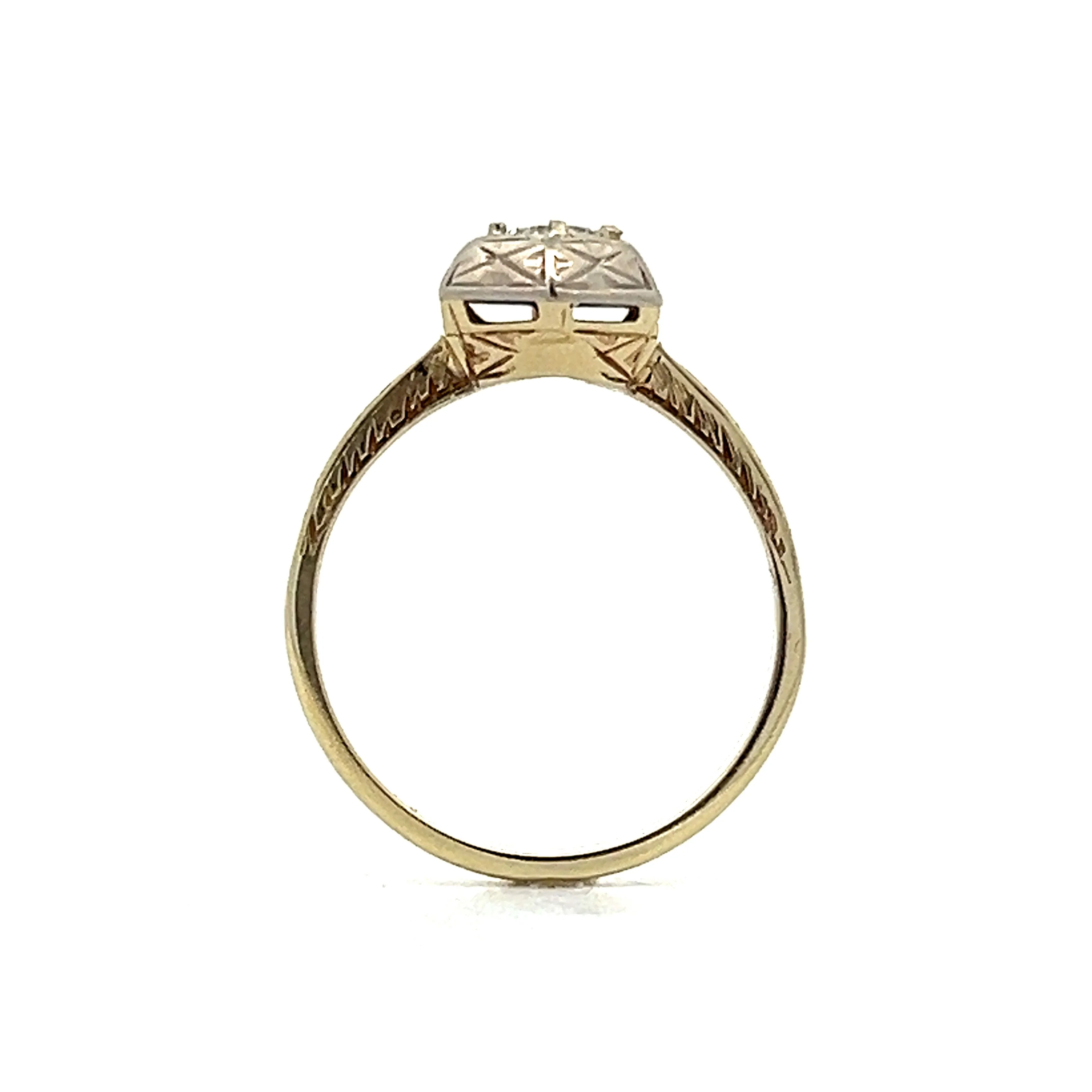 .36 Vintage Art Deco Geometric Engagement Ring - Image 4