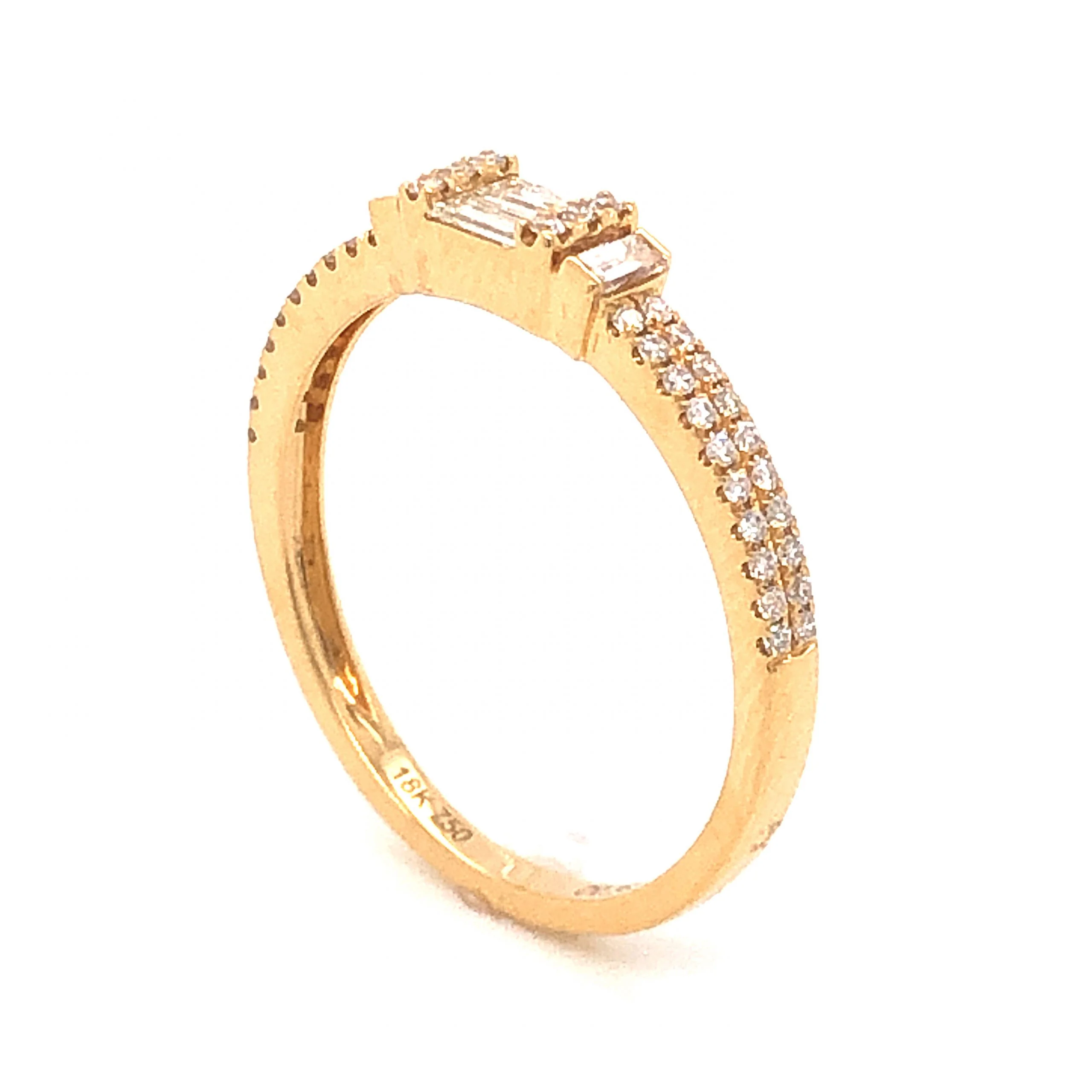 .37 Diamond Cluster Half-Eternity Band in 18k Yellow Gold - Image 4