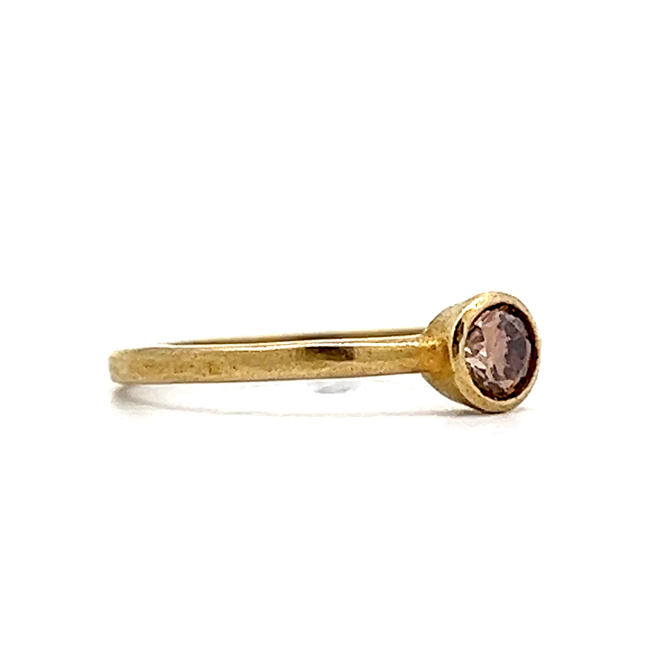 .37 Fancy Light Brown Diamond Engagement Ring 18k - Image 3