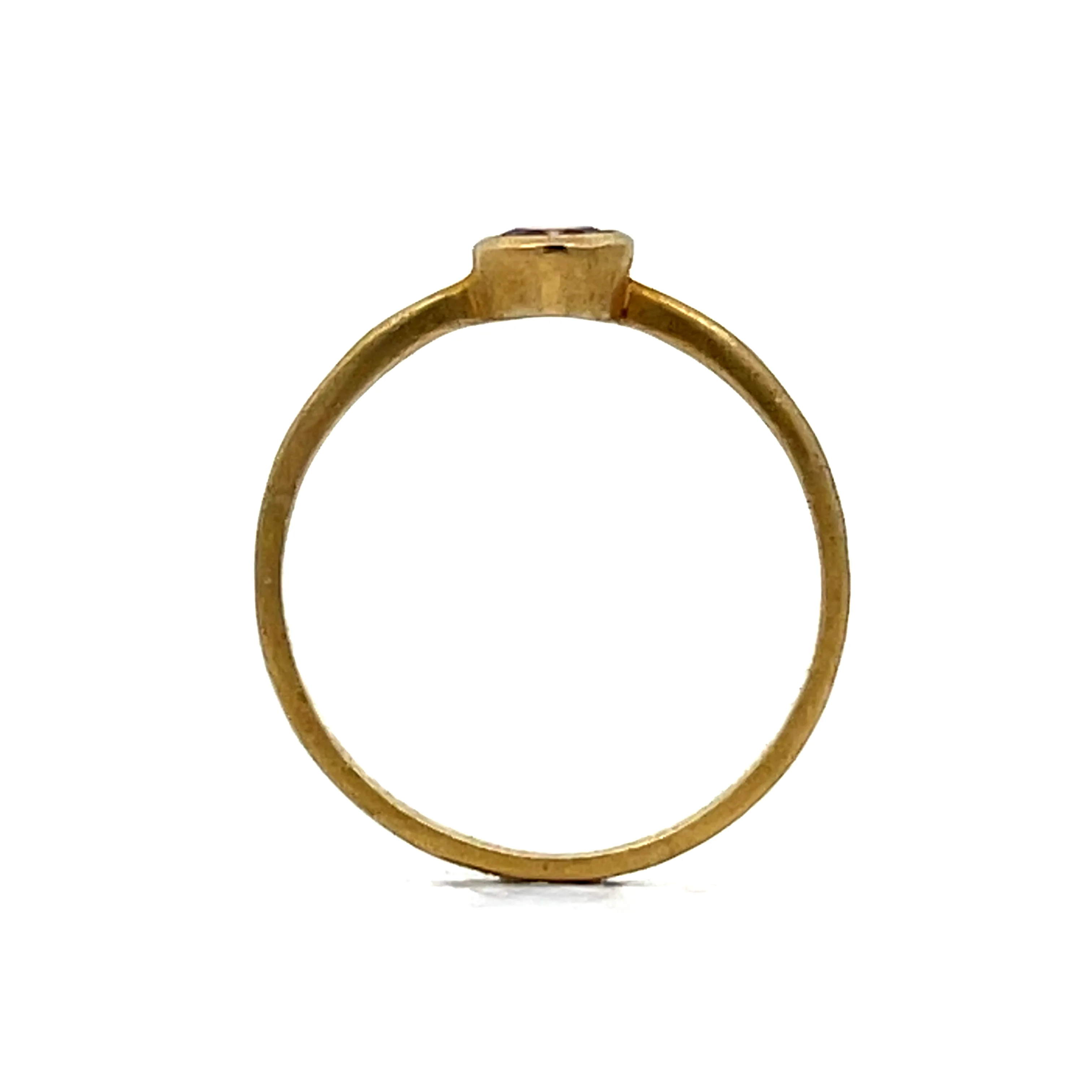 .37 Fancy Light Brown Diamond Engagement Ring 18k - Image 4