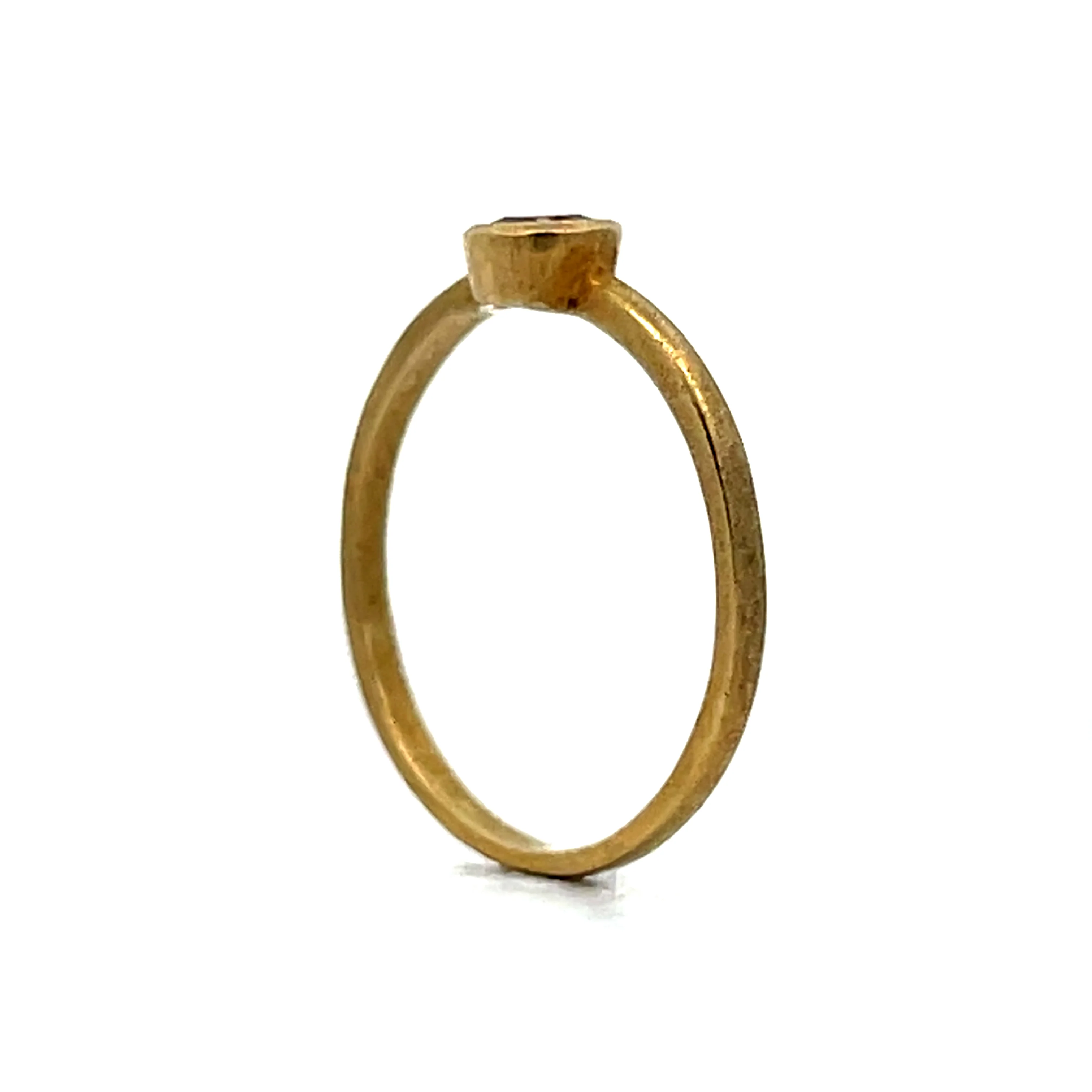 .37 Fancy Light Brown Diamond Engagement Ring 18k - Image 5