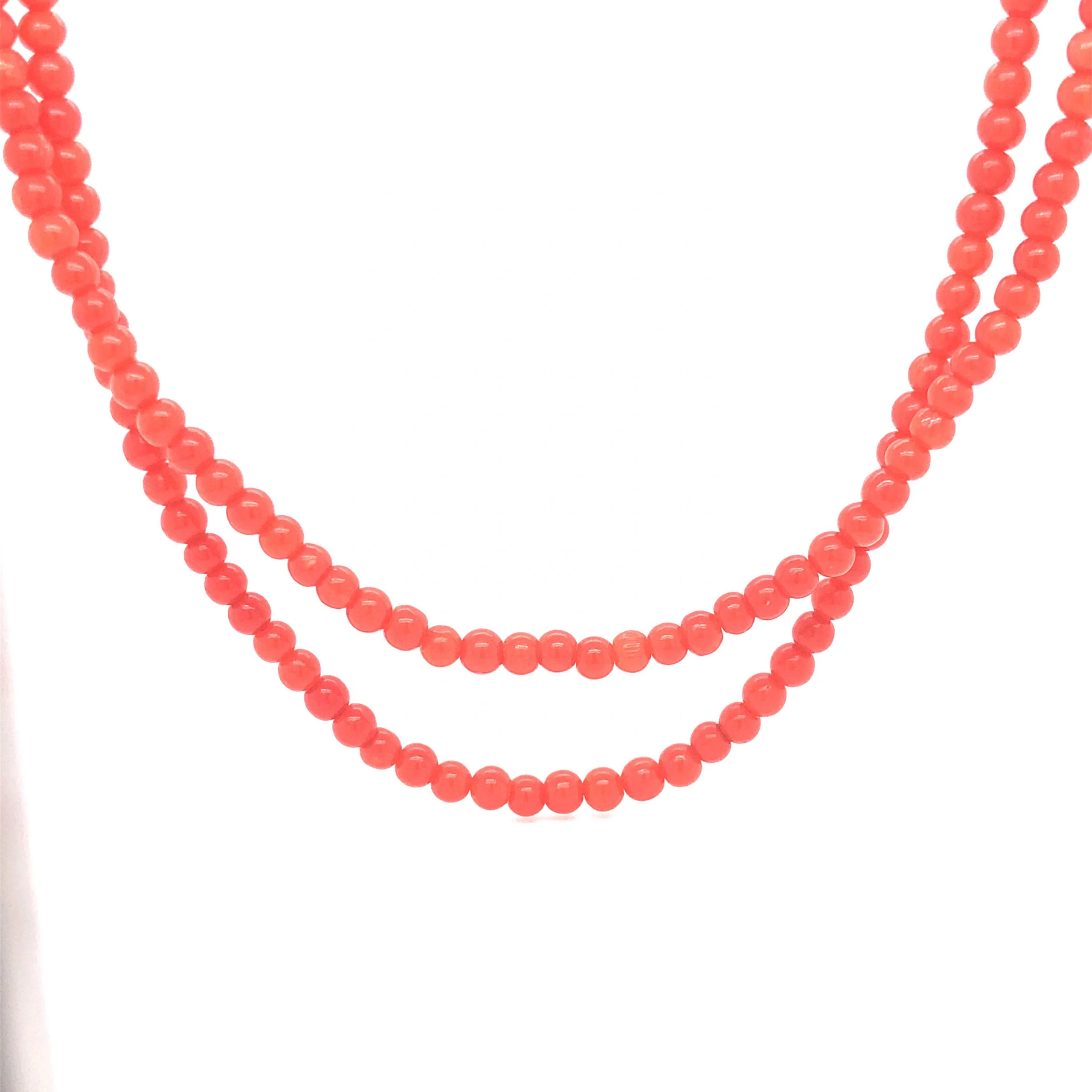 37 Inch Beaded Coral Necklace - Image 2