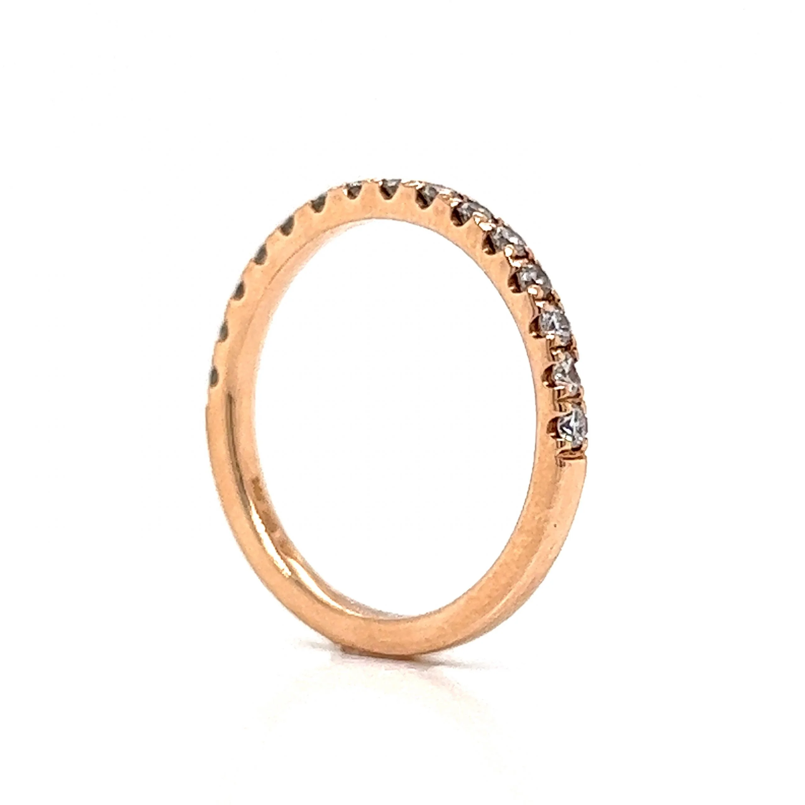 .38 Classic Diamond Wedding Band in 14k Rose Gold - Image 5