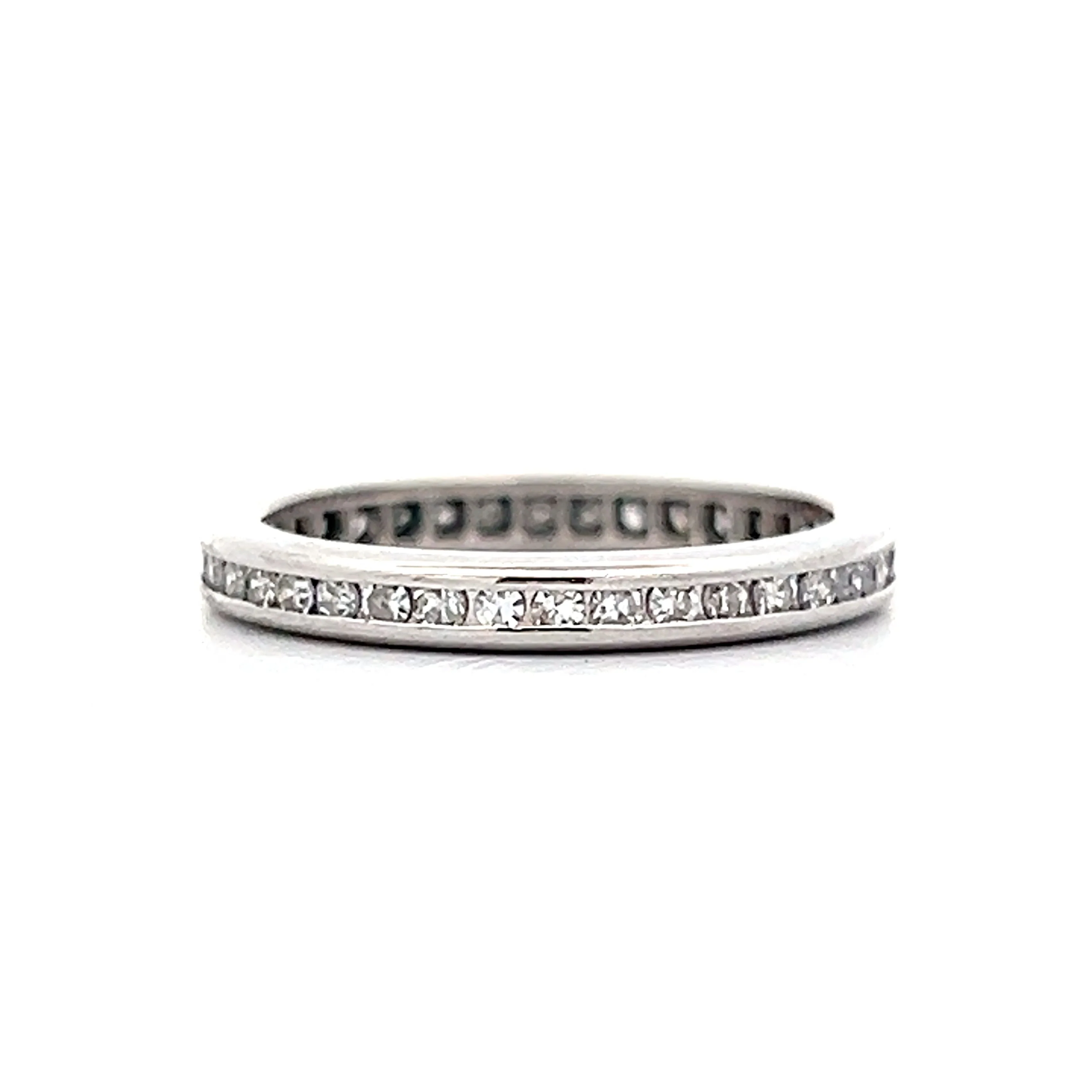 .38 Single Cut Diamond Eternity Wedding Band in 14k