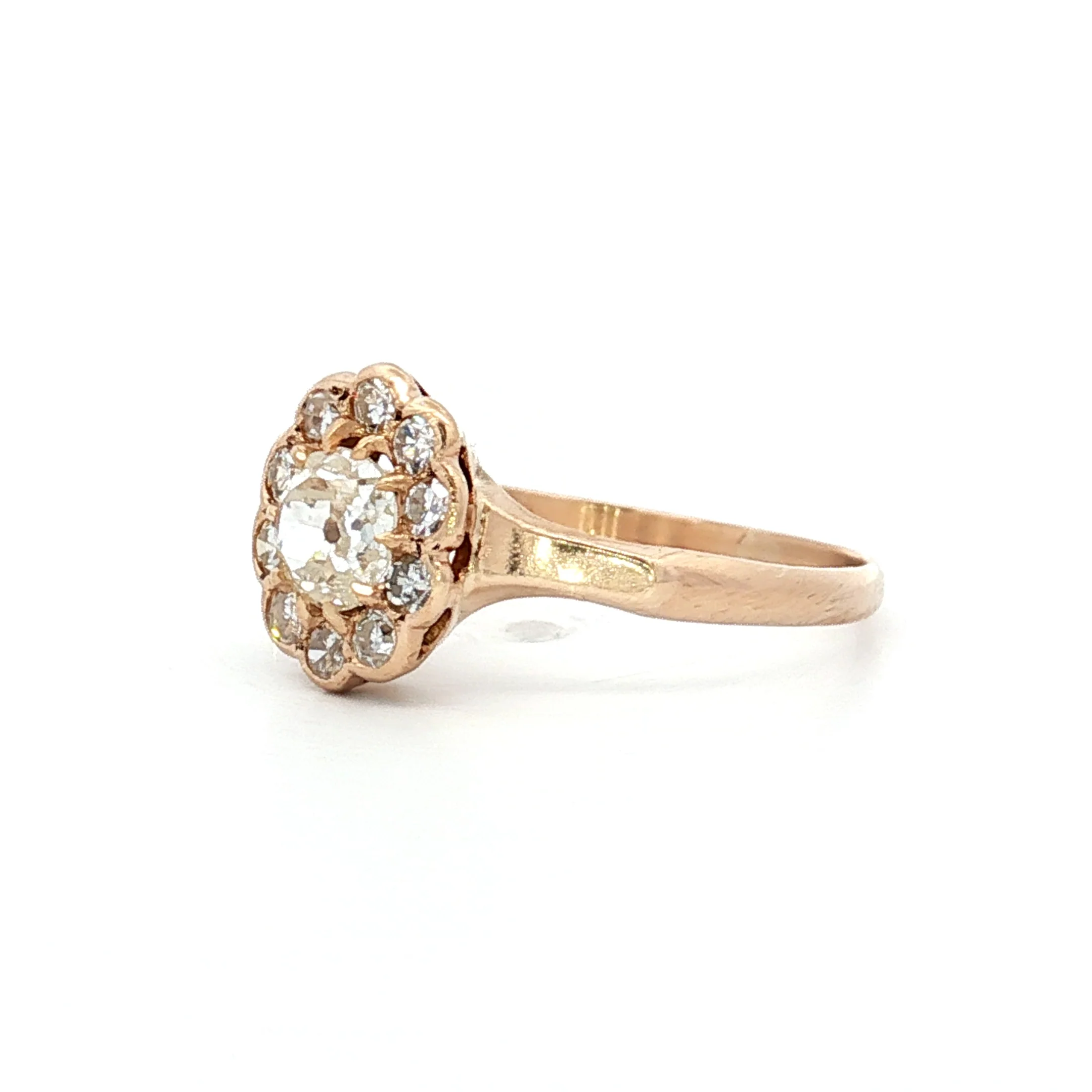.38 Victorian Old European Diamond Engagement Ring 9k - Image 2