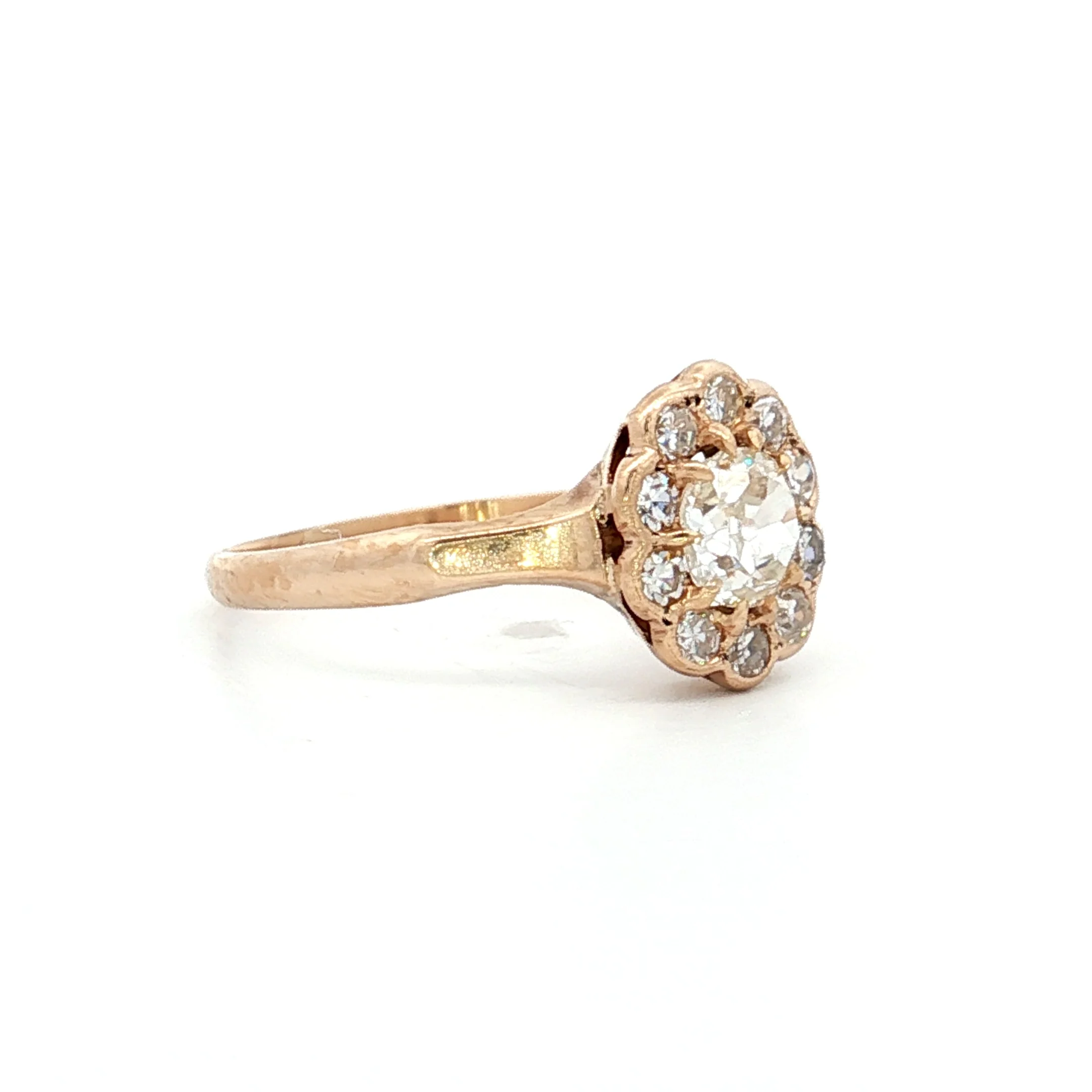 .38 Victorian Old European Diamond Engagement Ring 9k - Image 3