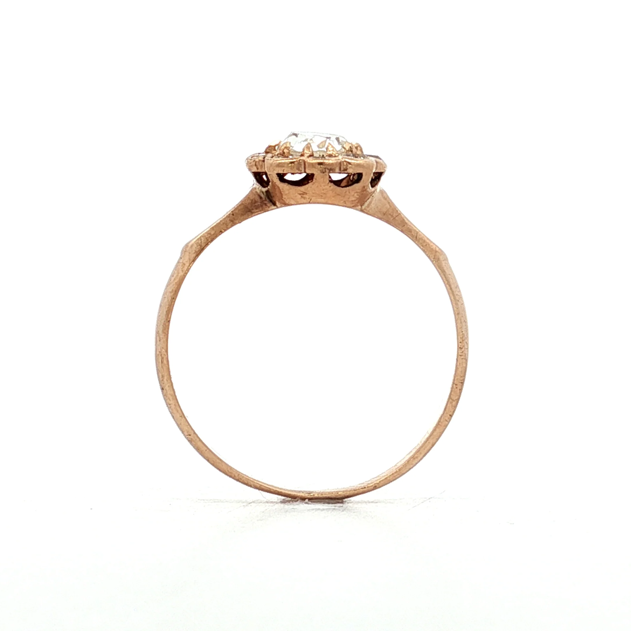 .38 Victorian Old European Diamond Engagement Ring 9k - Image 4