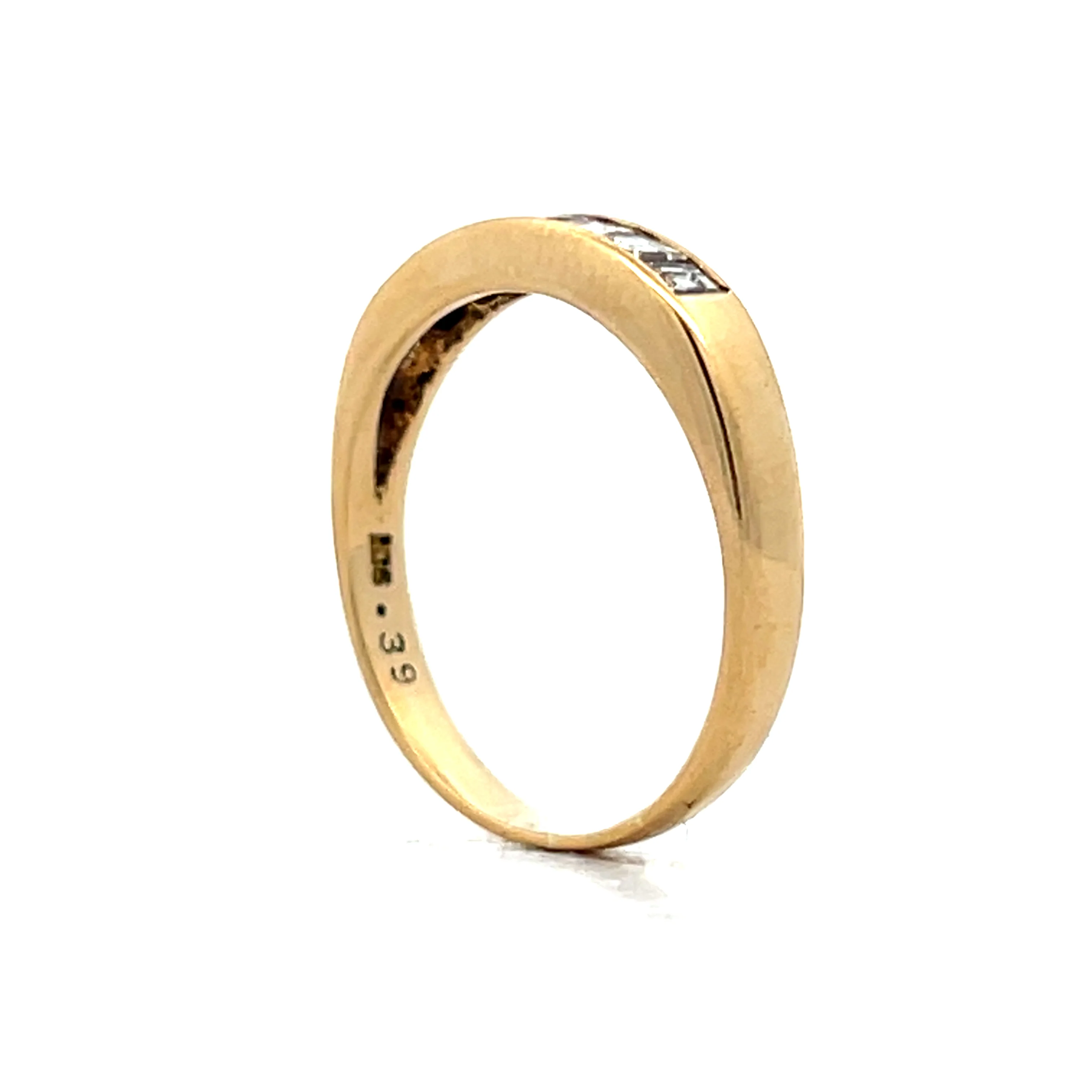 .39 Baguette Diamond Wedding Band in 18k Yellow Gold - Image 5