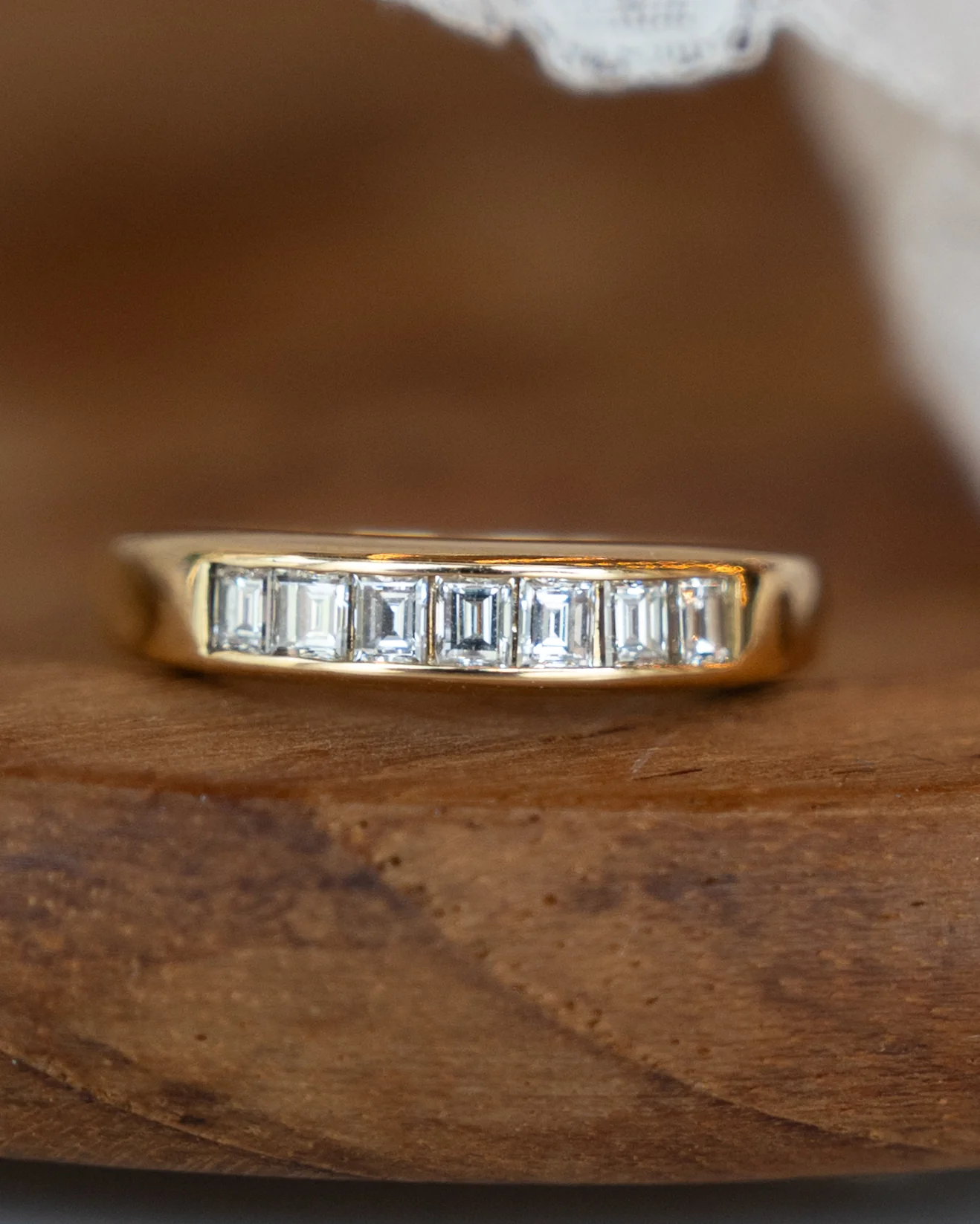 .39 Baguette Diamond Wedding Band in 18k Yellow Gold - Image 7