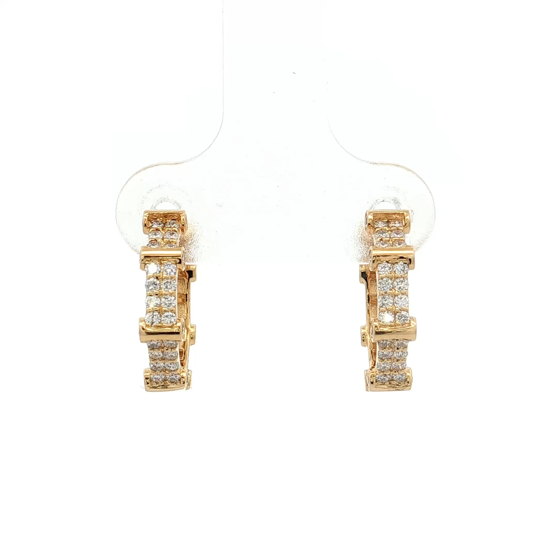 .39 Round Brilliant Diamond Hoop Earrings 18k