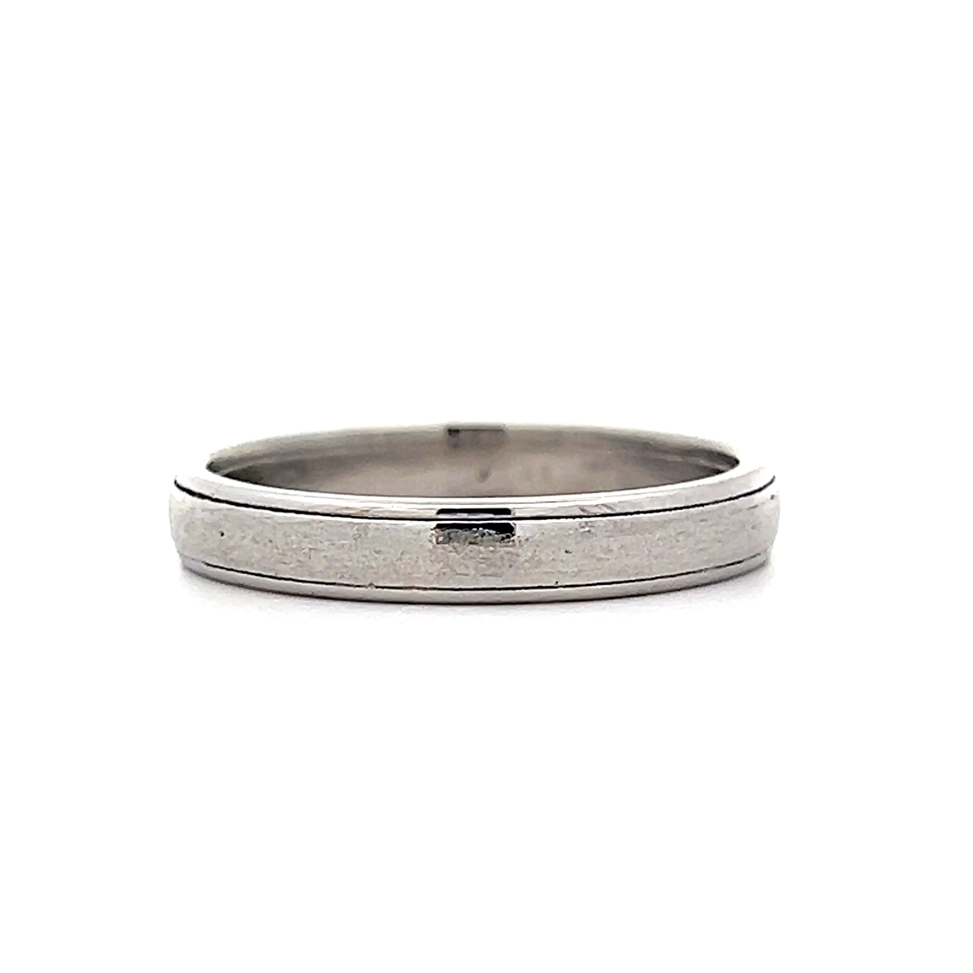 3mm 1950s Brushed Wedding Band in Platinum - Image 2